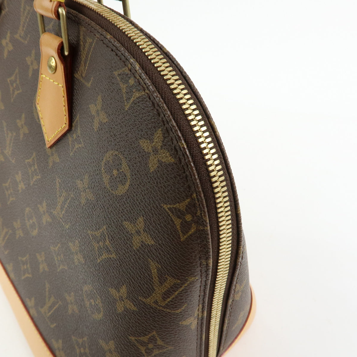 Louis Vuitton Monogram Alma Canvas Leather Hand Bag Brown M51130
