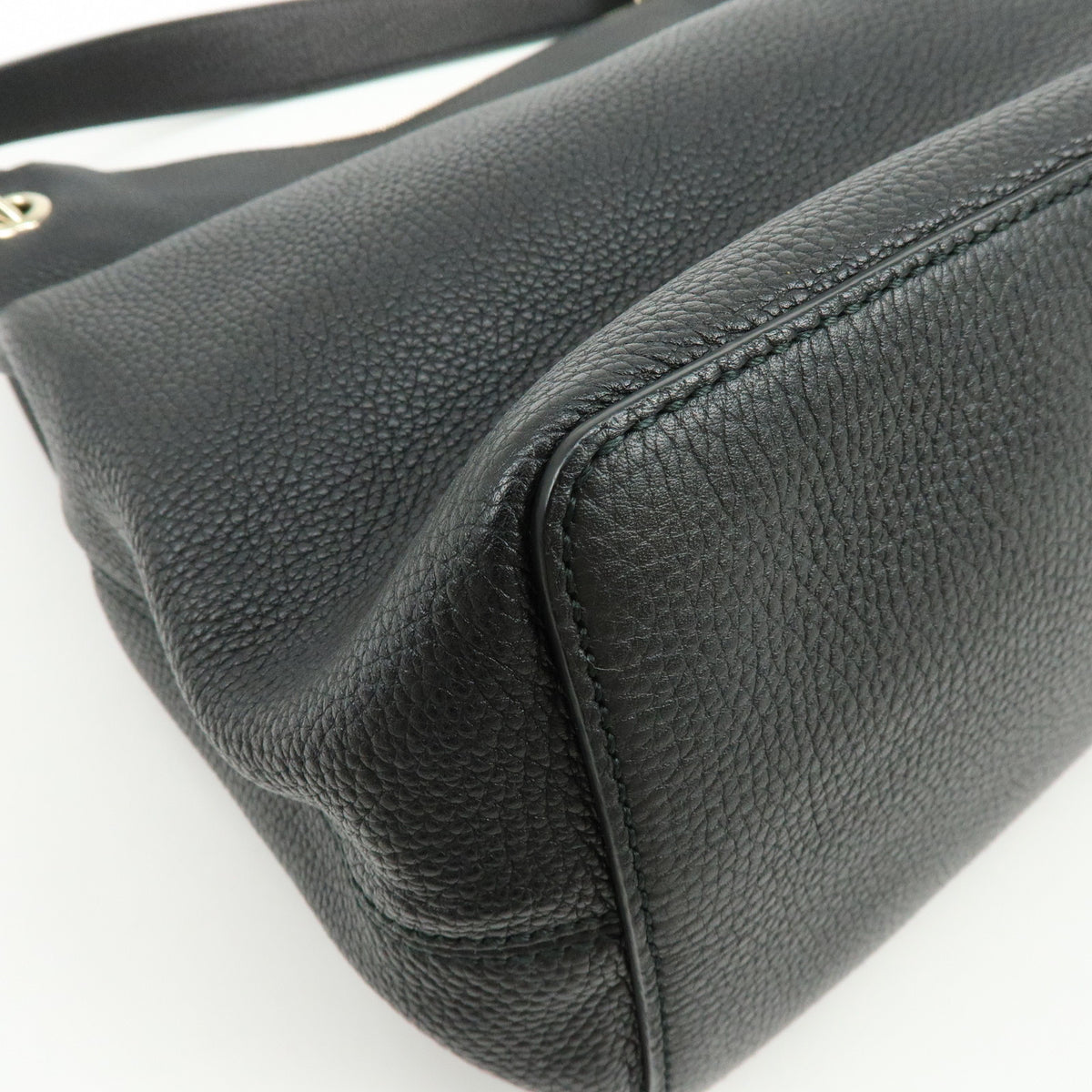GUCCI SOHO Interlocking G Leather 2Way Bag Shoulder Bag Black 408825