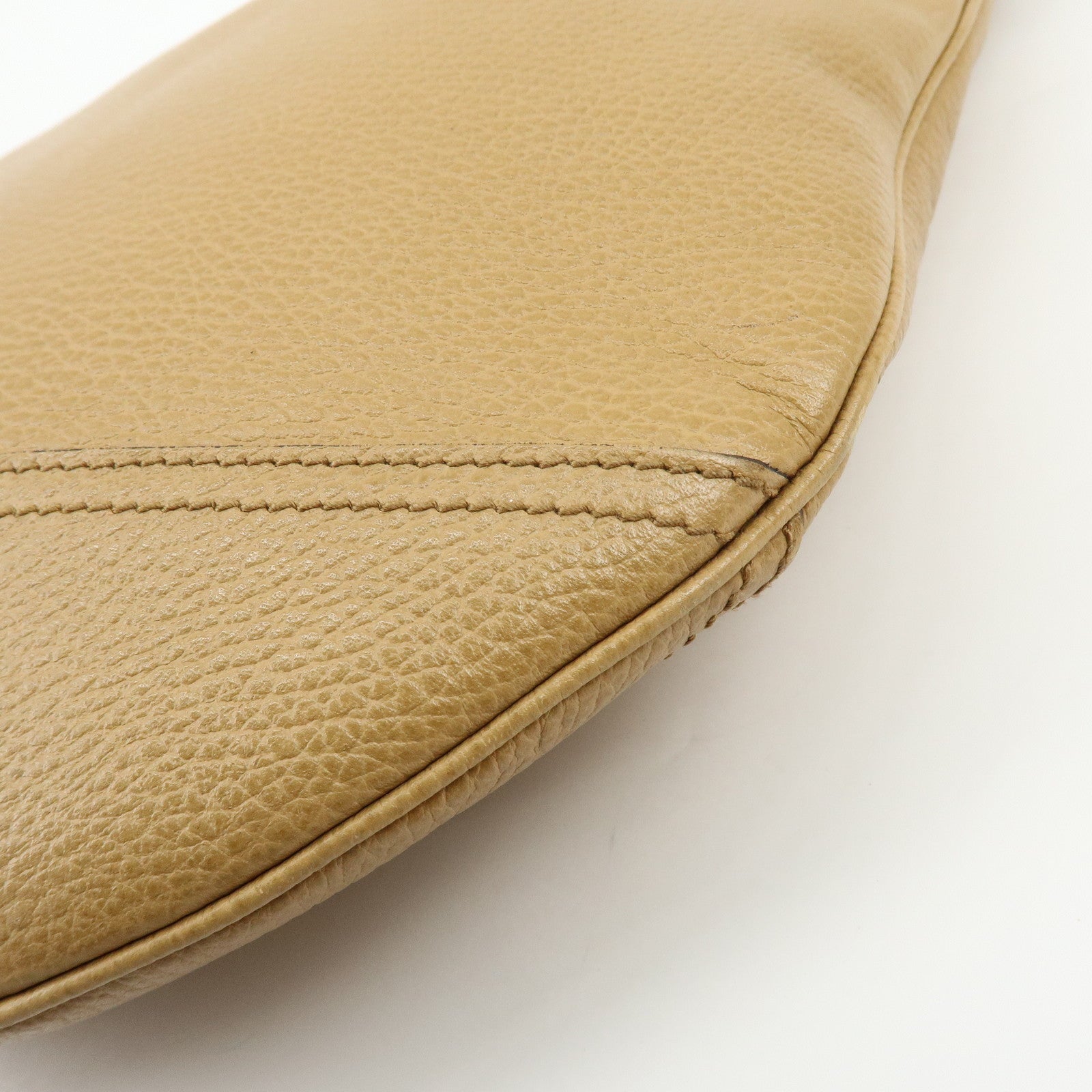 GUCCI Sherry Leather Shoulder Bag Hand Bag Beige 293596