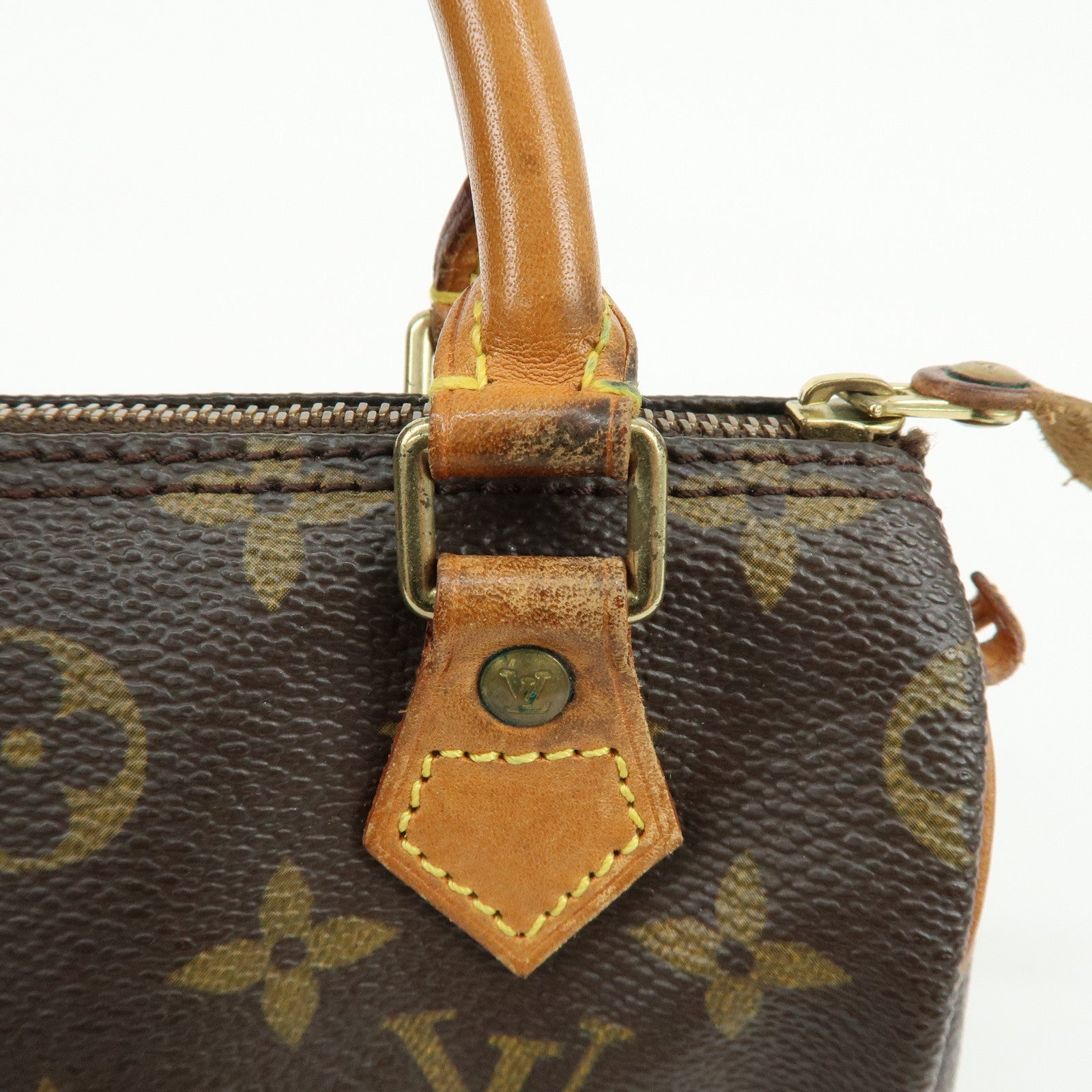 Louis Vuitton Monogram Canvas Mini Speedy Hand Bag & Strap M41534