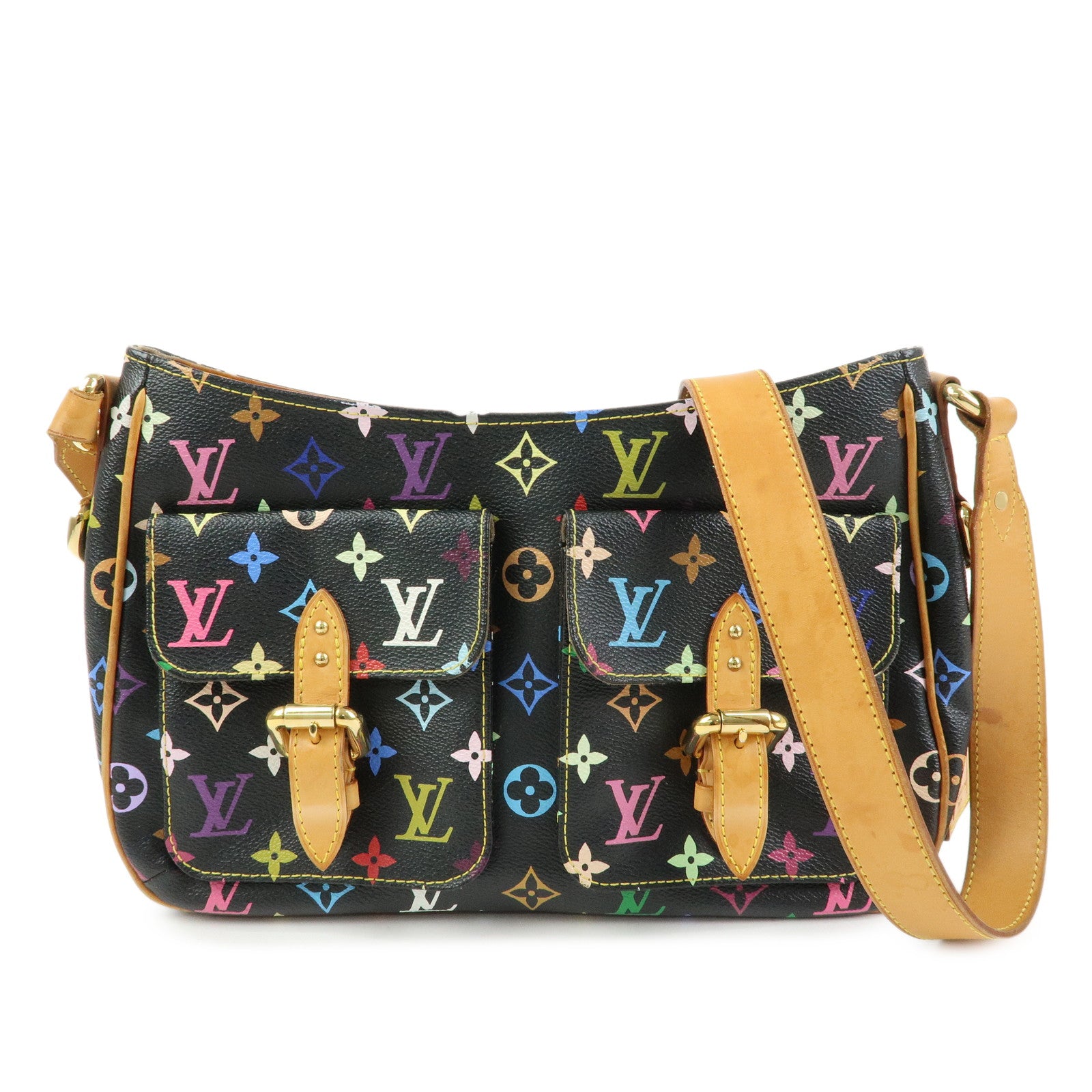 Louis Vuitton Monogram Multicolor Lodge PM Shoulder Bag Noir M40054