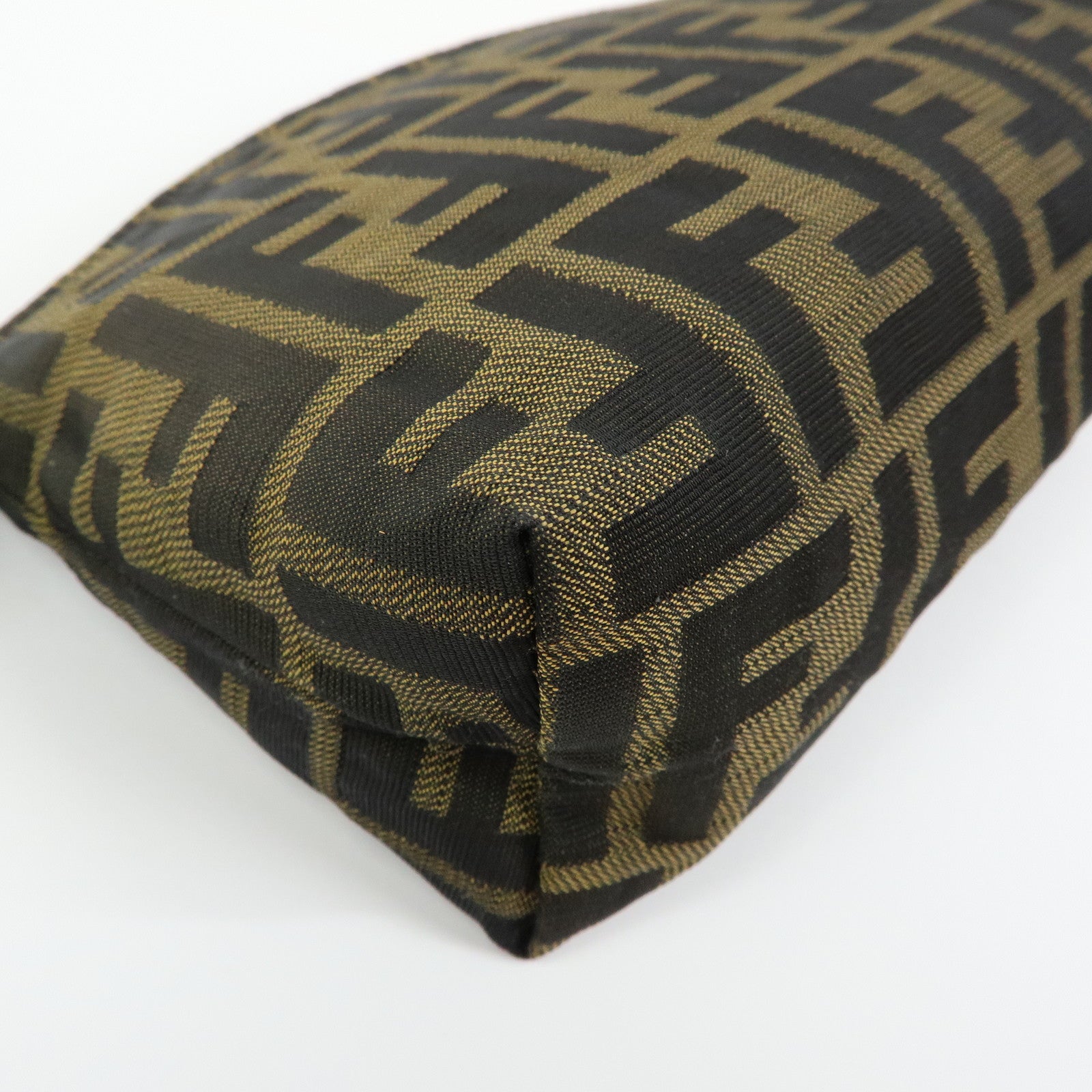 FENDI  Zucca Canvas Pouch Cosmetic Pouch Brown Gold 7N0005