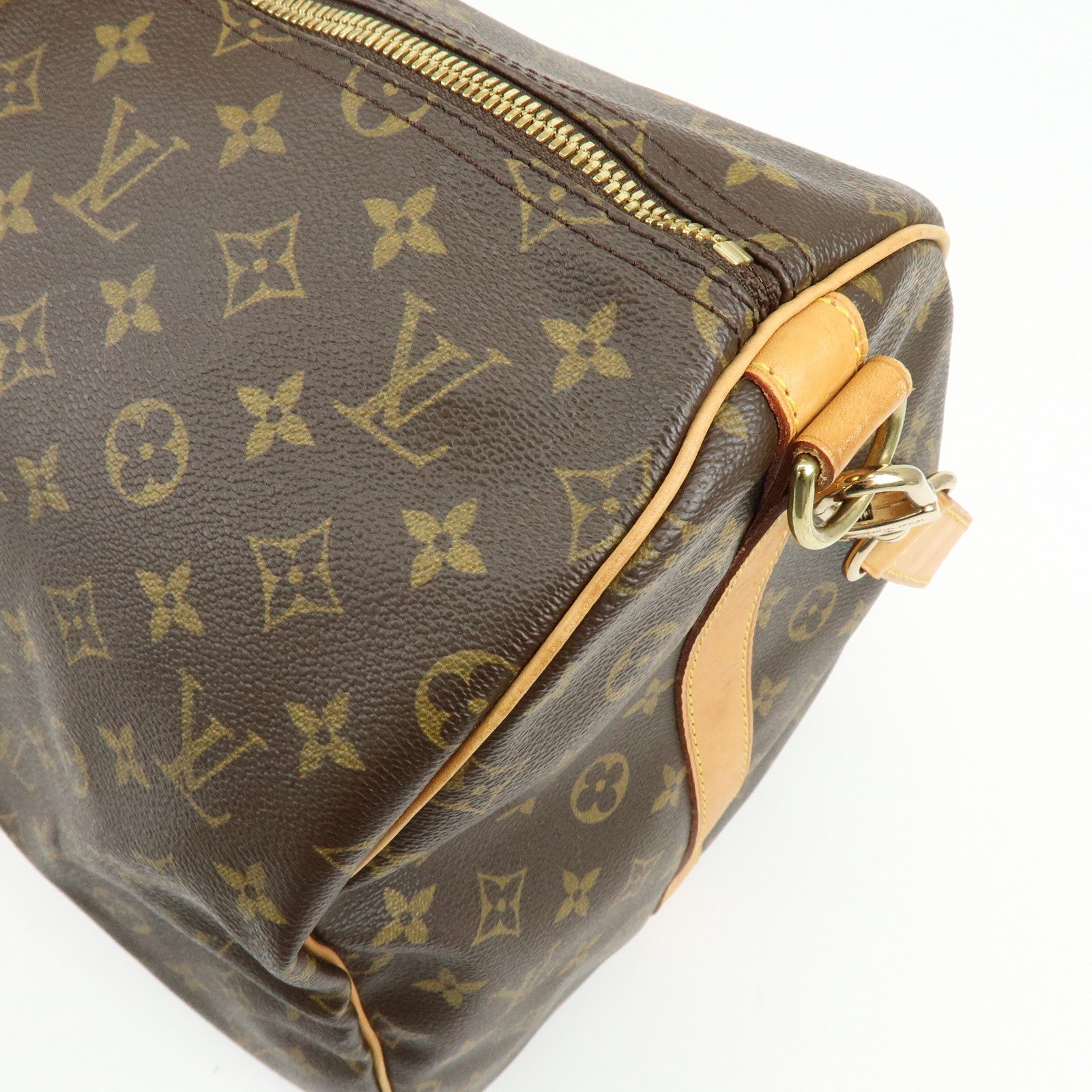Louis Vuitton Monogram Keep All Bandouliere 55 Boston Bag Brown M41414