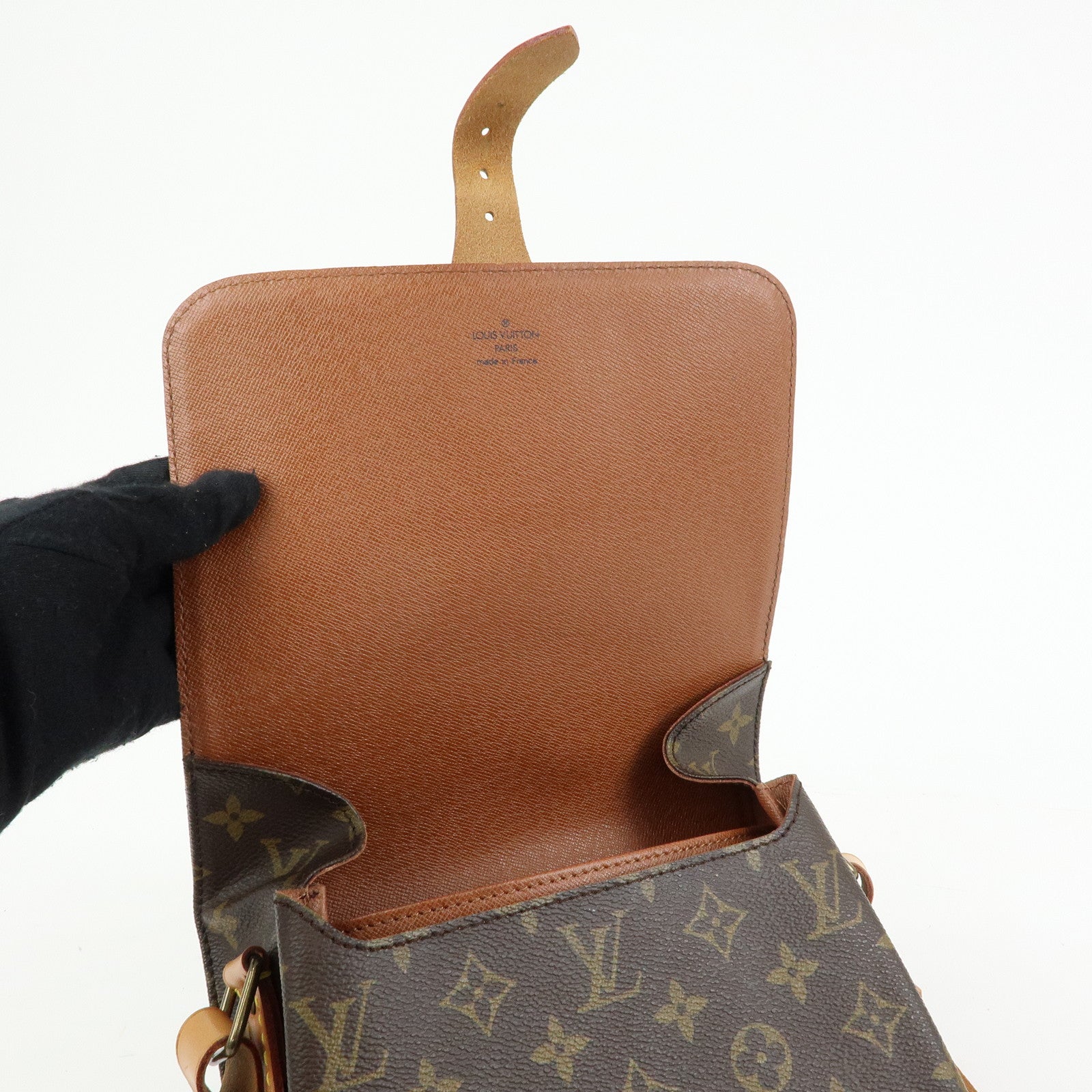 Louis Vuitton Monogram Cartouchiere MM  Shoulder Bag Brown M51253
