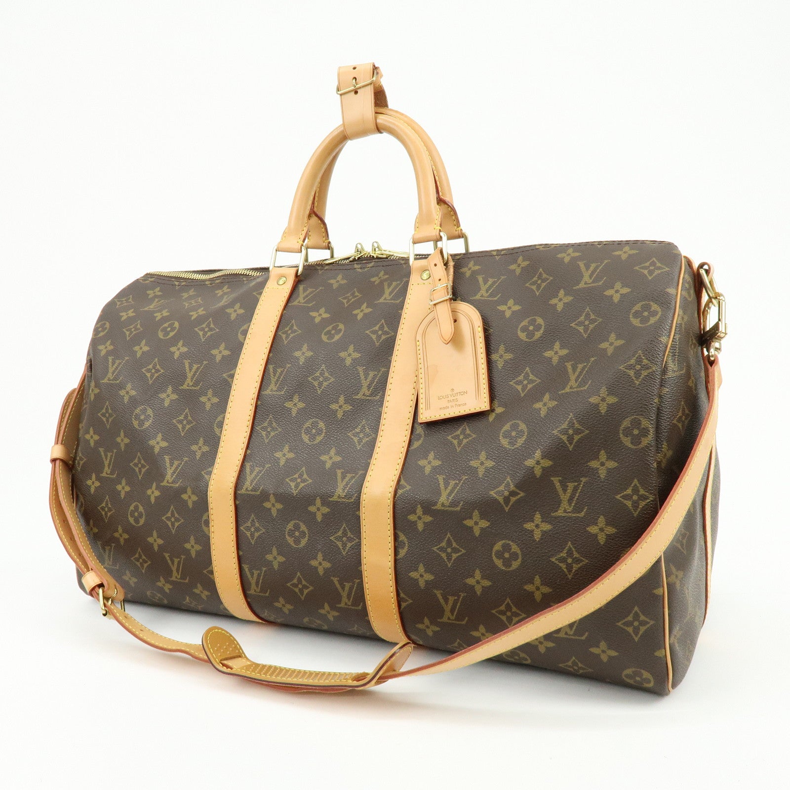 Louis Vuitton Monogram Keep All Bandouliere 50 Boston Bag M41416