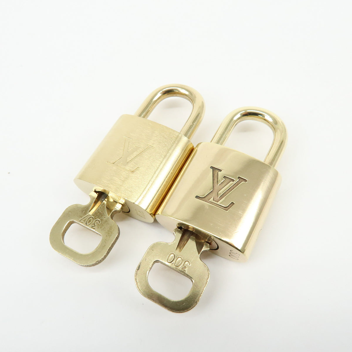 Louis Vuitton Lot of 10 Lock & Key Cadena Key Lock Gold