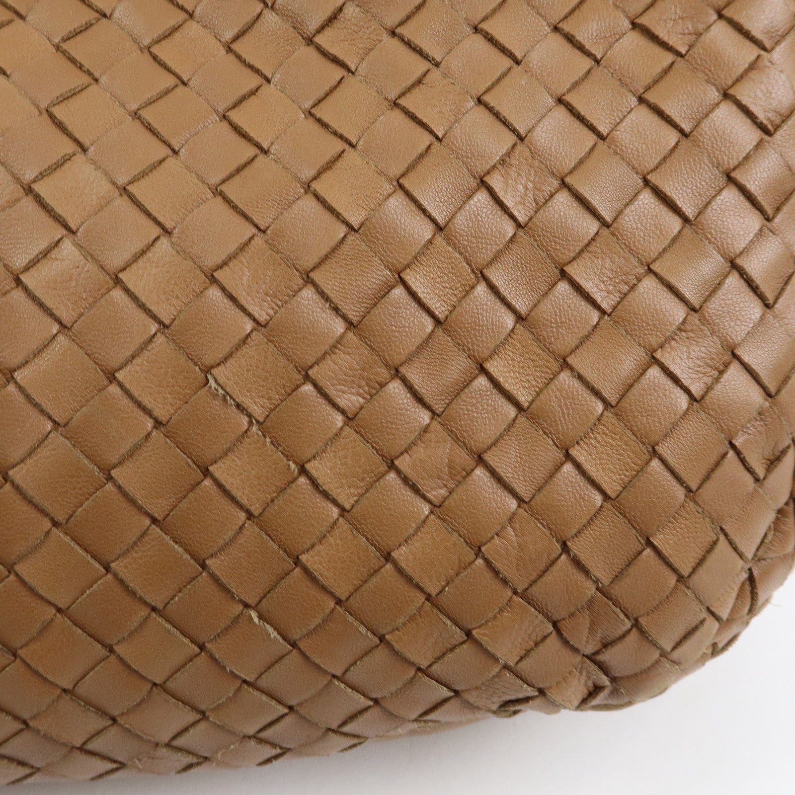 BOTTEGA VENETA Intrecciato Campana Medium Leather Hobo Bag Beige 125787