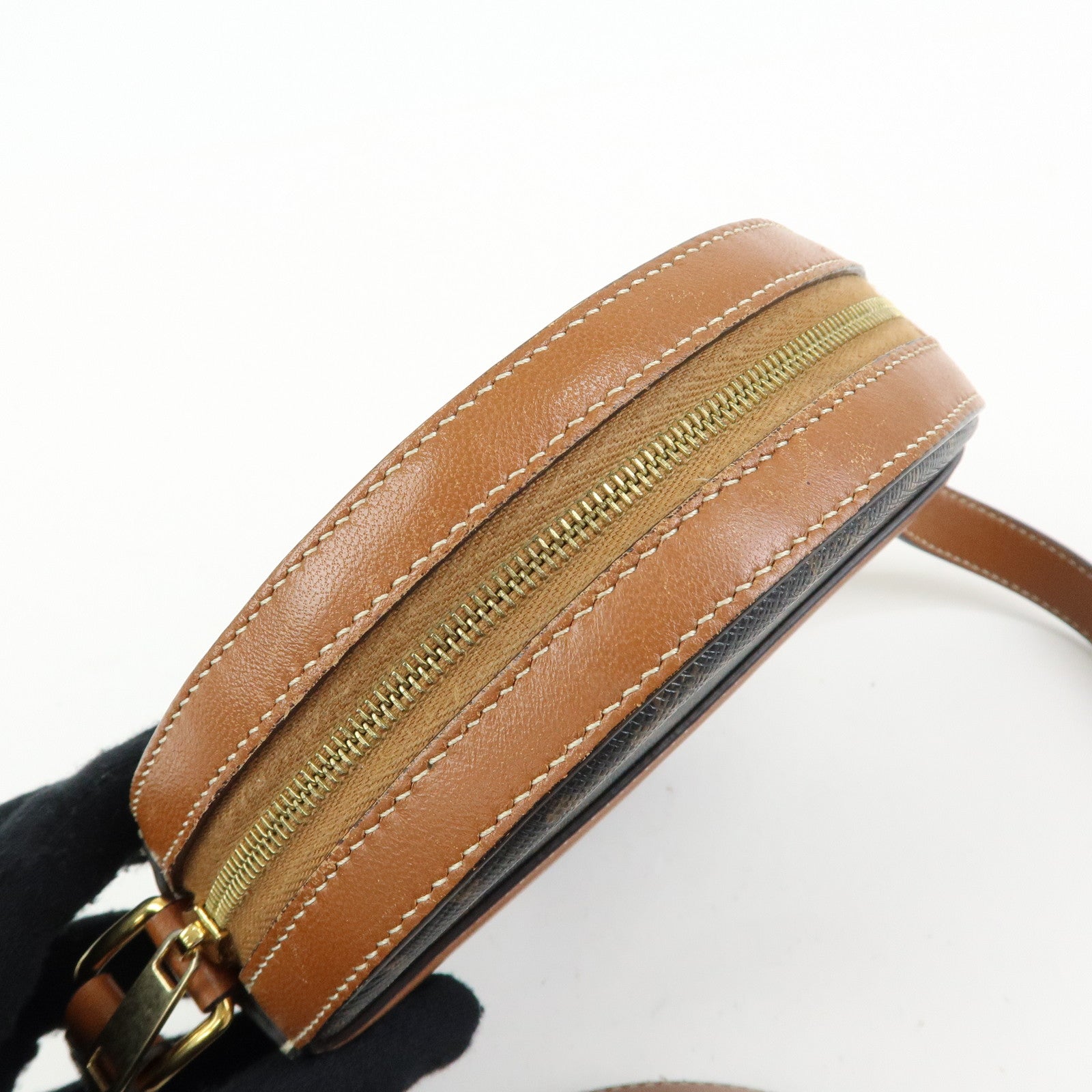 CELINE Triomphe PVC Leather Shoulder Bag Crossbody Bag Brown
