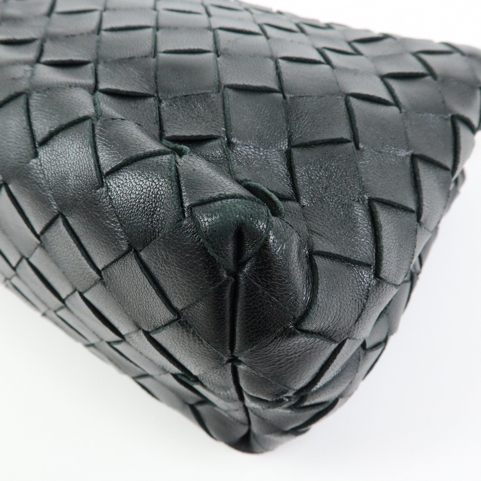 BOTTEGA VENETA Intrecciato Nappa Leather Shoulder Bag Black 600519