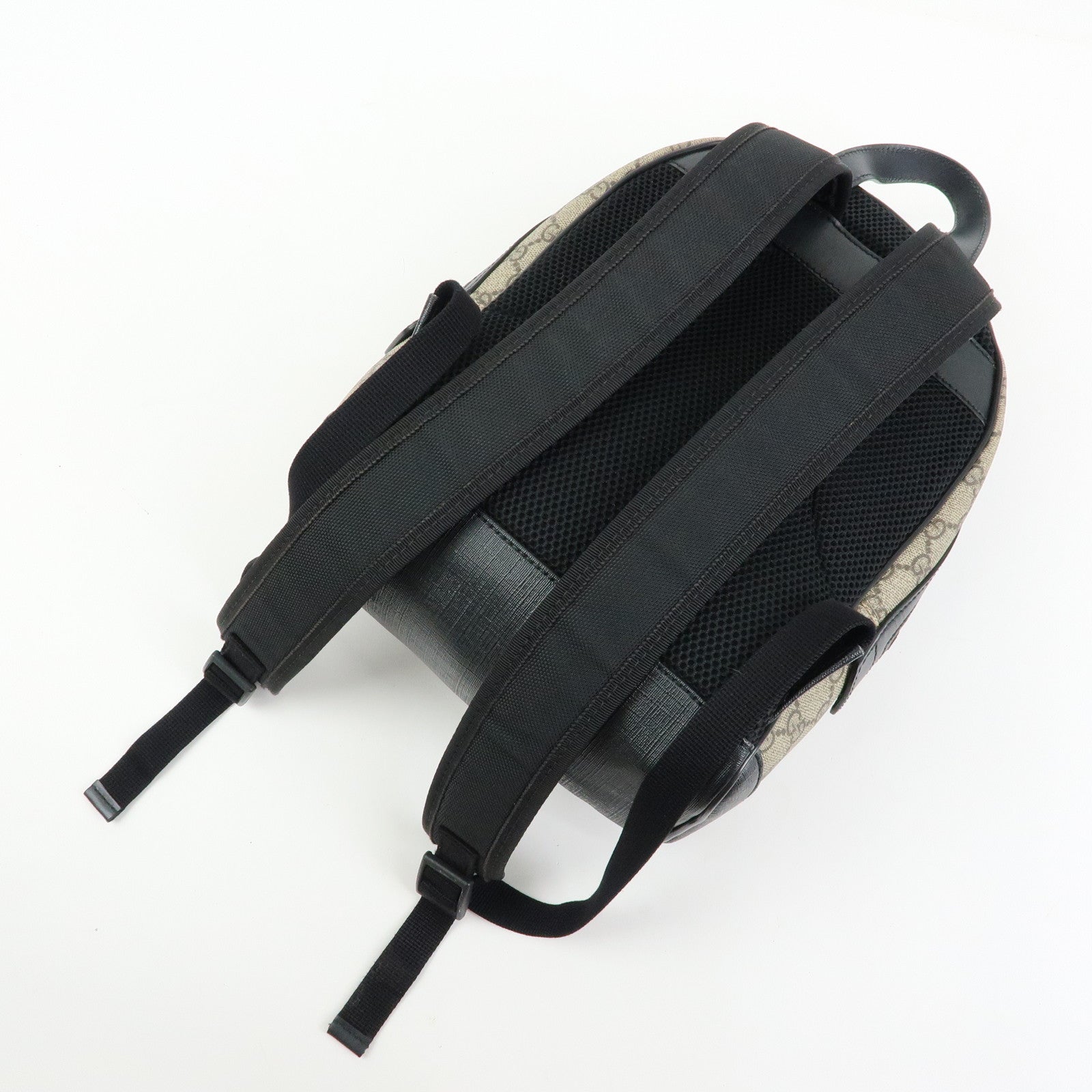 GUCCI GG Supreme Leather Backpack Rucksack Beige Black 429020