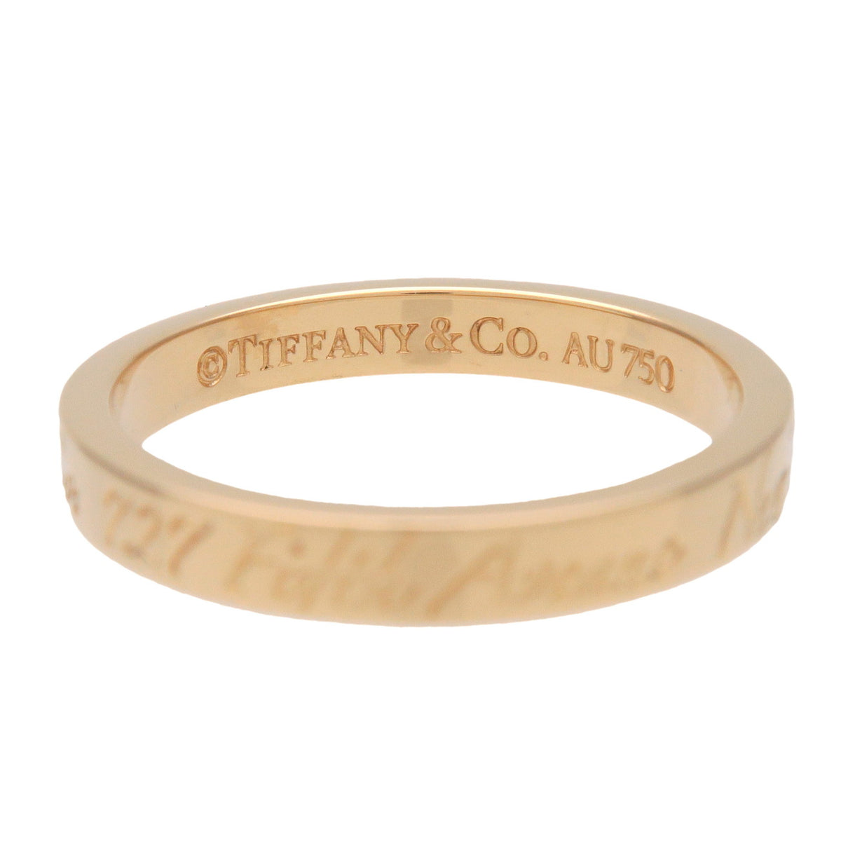 Tiffany & Co  Notes Narrow New York Ring K18 750YG Yellow Gold US5