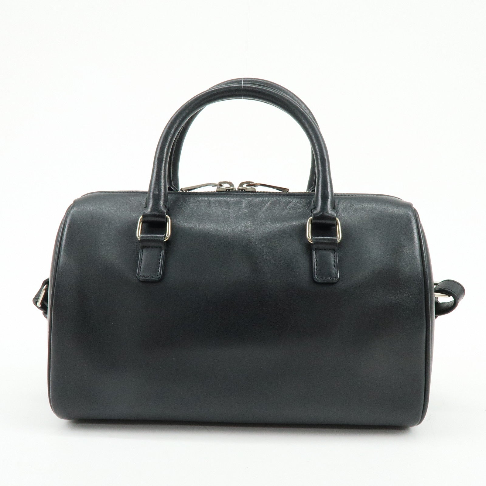 SAINT LAURENT PARIS Baby Duffle Leather 2Way Bag Leopard Black 330958