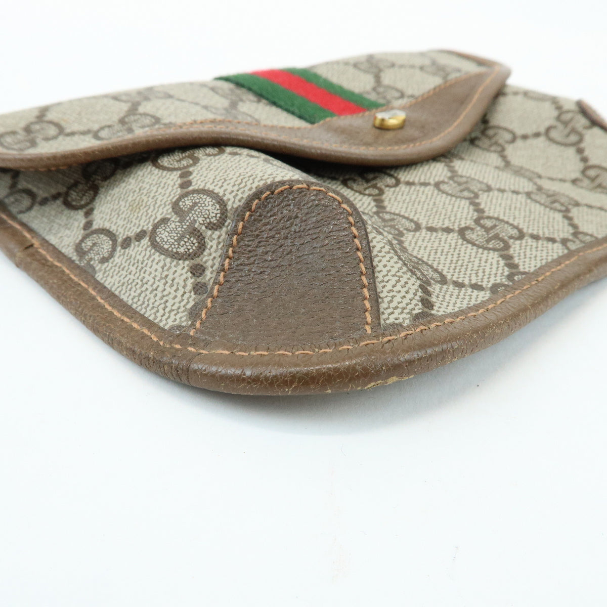 GUCCI Sherry Old Gucci GG Supreme Leather Clutch Bag Pouch 89・01・021