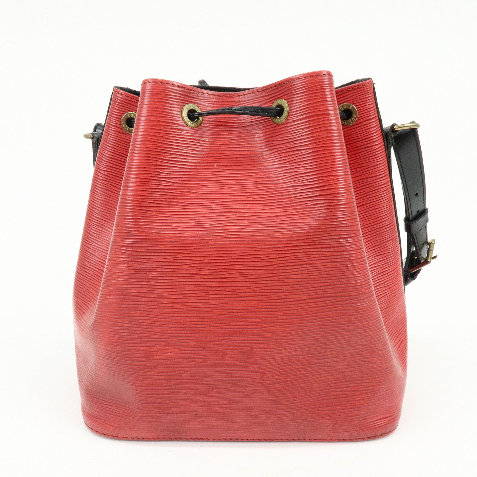 Louis Vuitton Epi Petit Noe Shoulder Bag Noir Castilian Red M44172