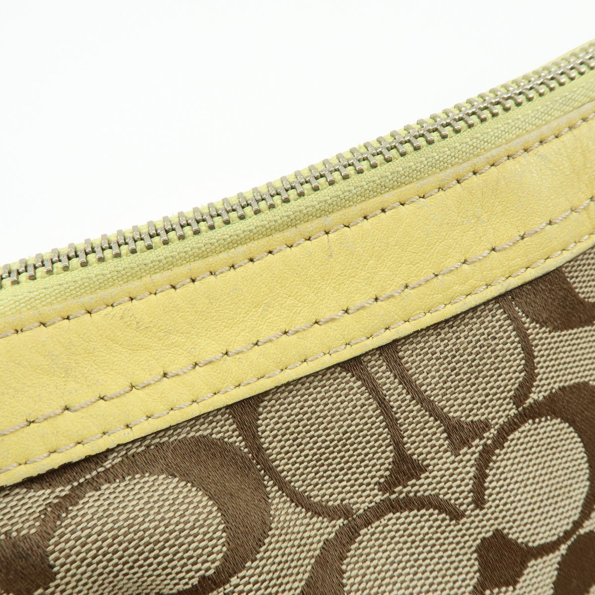 COACH Lot of 2 Signature Canvas Leather Shoulder Bag Beige Pink