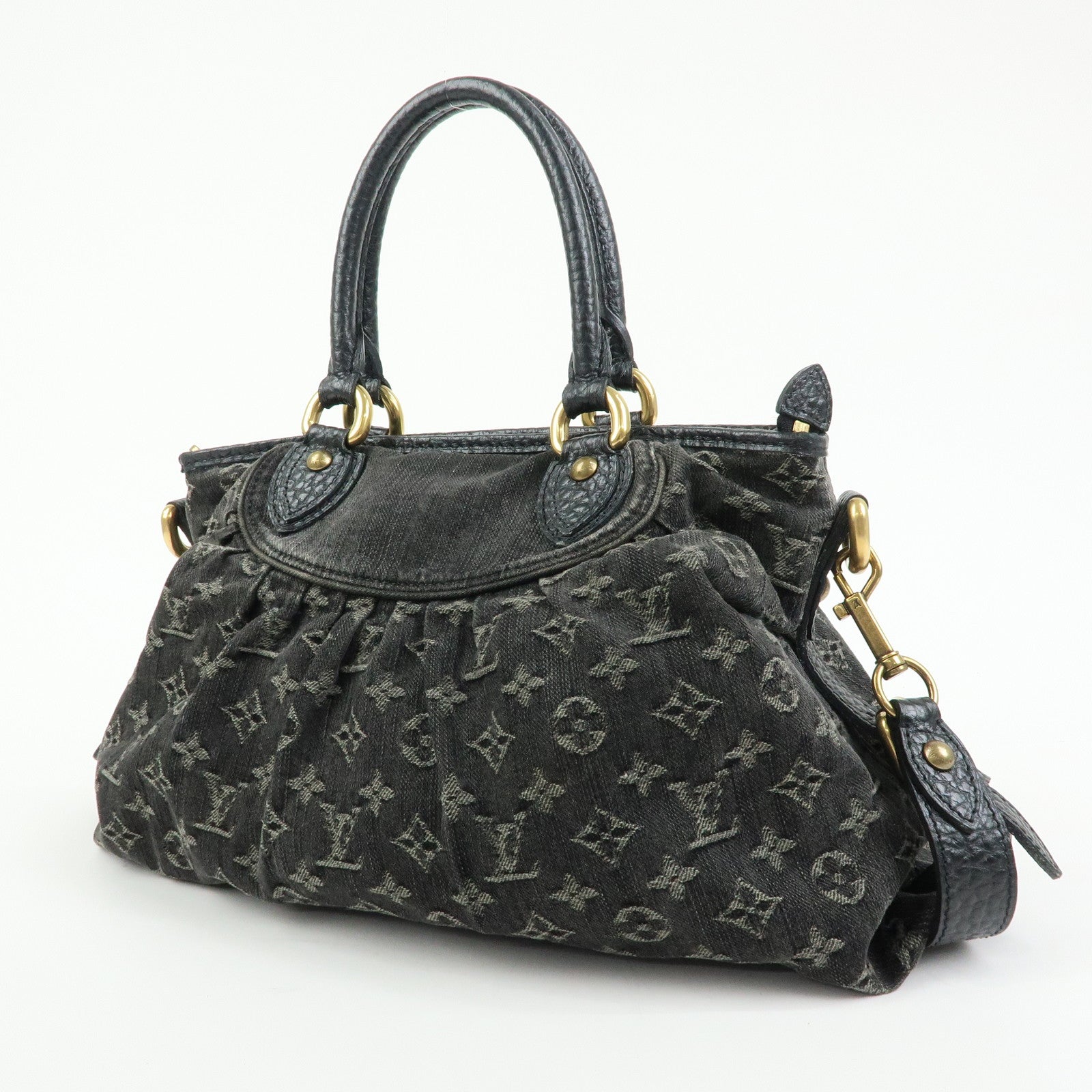 Louis Vuitton Monogram Denim Neo Cabby MM 2Way Bag Noir M95351