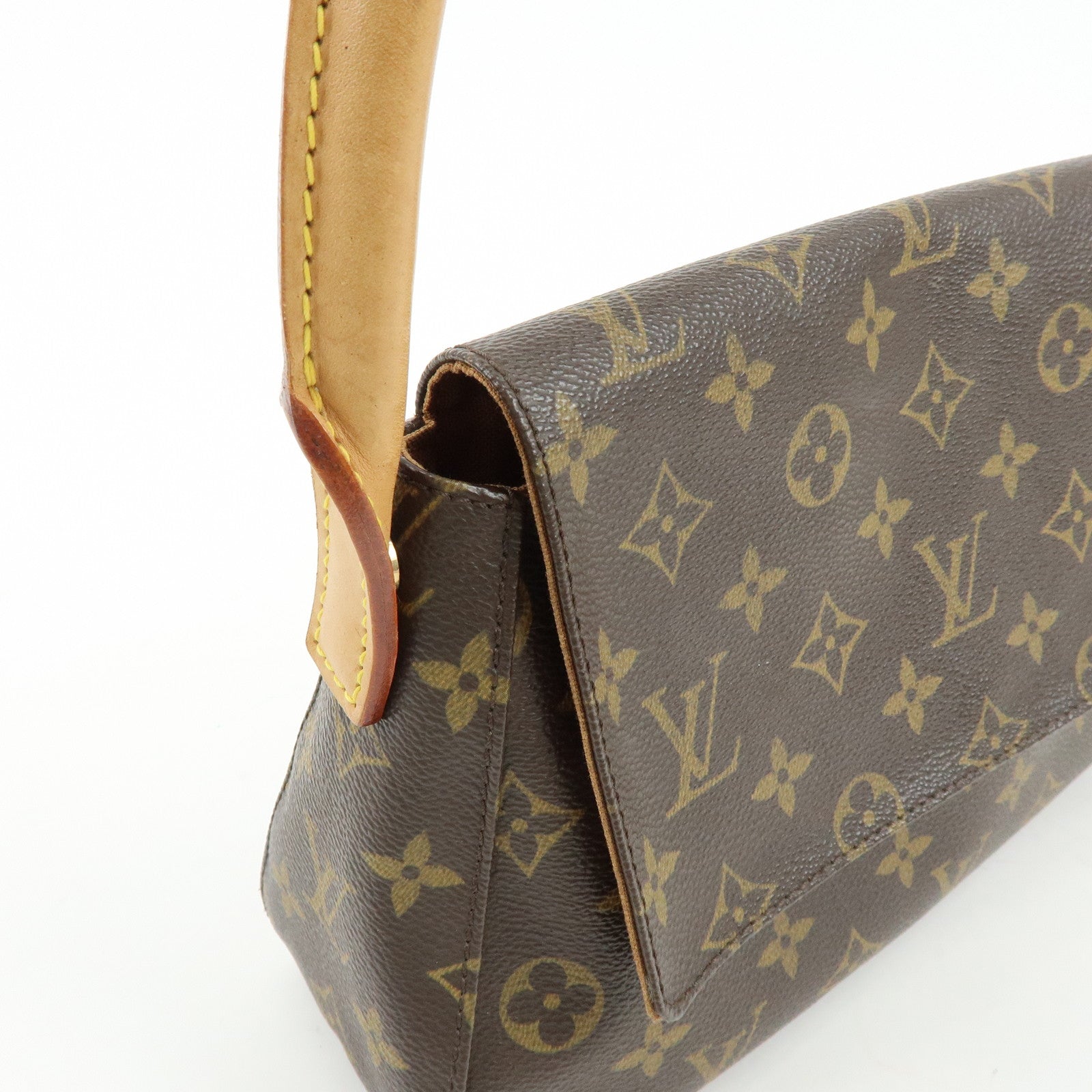Louis Vuitton Monogram Mini Looping Shoulder Bag Hand Bag Brown M51147