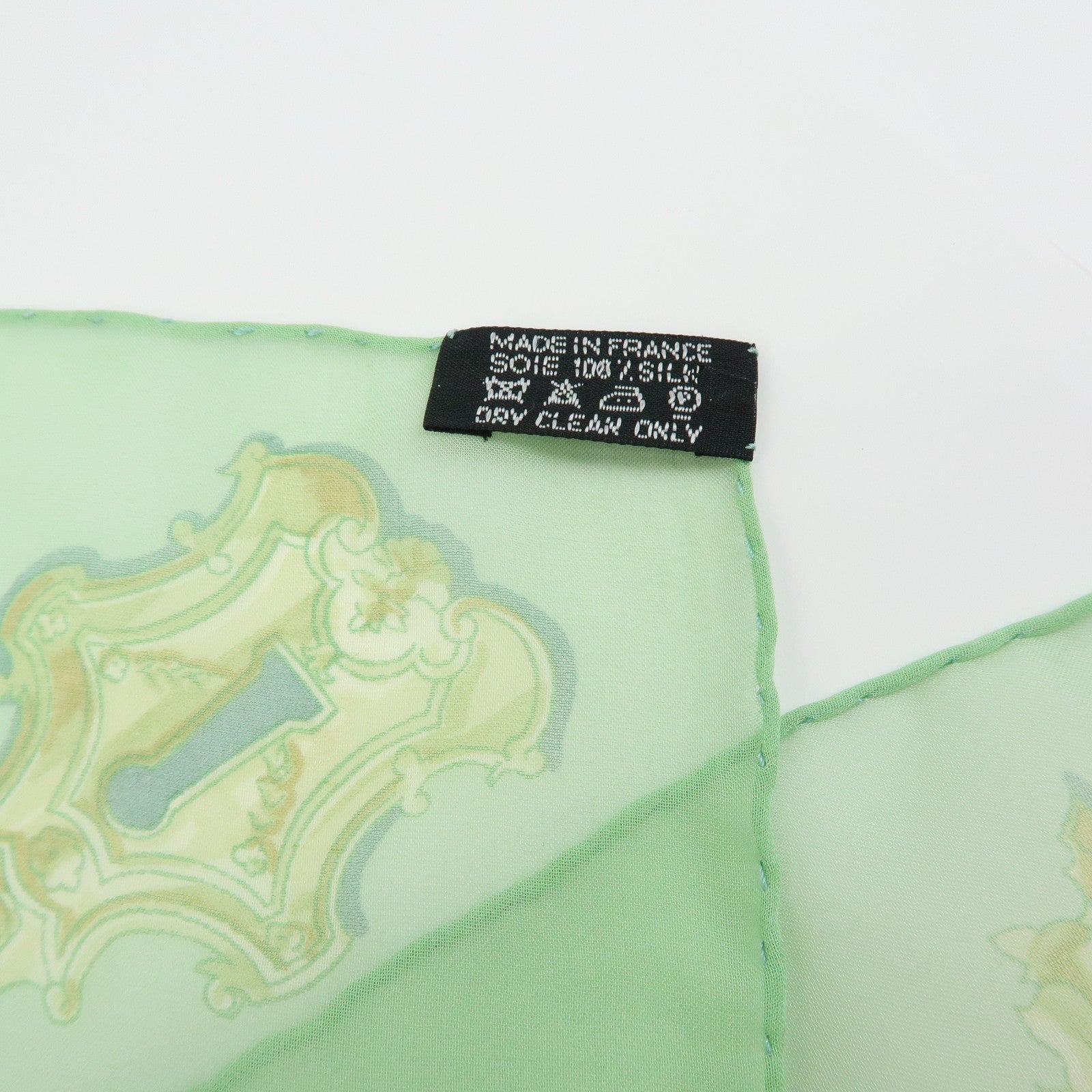 HERMES Carre 90 Silk 100% Scarf LES CLES THE KEYS RARE Light Green