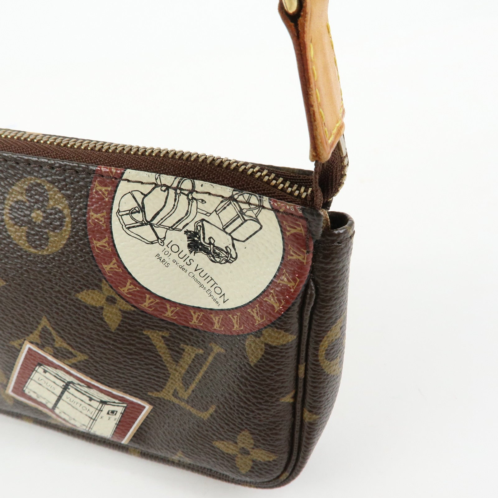 Louis Vuitton Monogram Mini Pochette Accessoire Patch Brown M95804