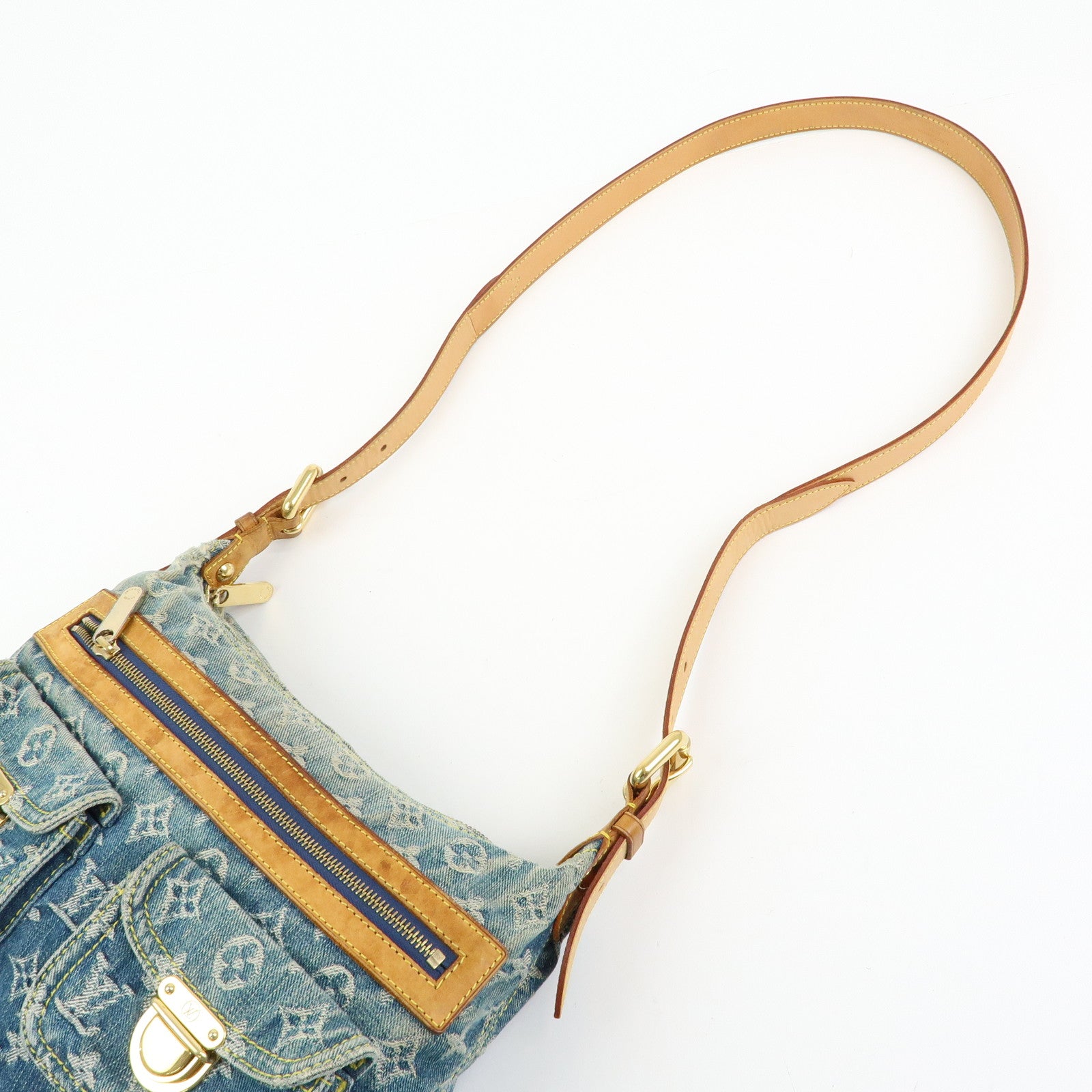 Louis Vuitton Monogram Denim Baggy PM 2Way Bag Shoulder Bag M95049