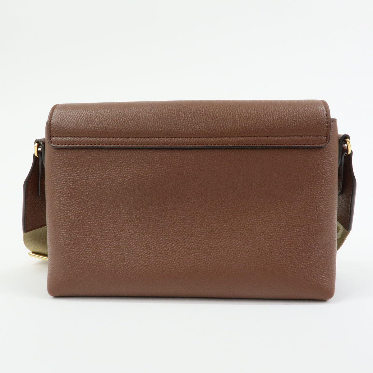 BURBERRY Nova Plaid Leather Canvas Shoulder Bag Crossbody Bag Brown