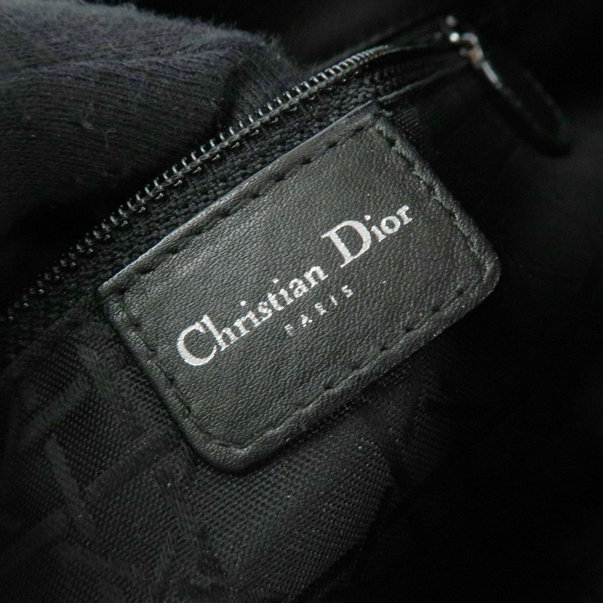 Christian Dior Malice Pearl Leather Shoulder Bag Hand Bag Black