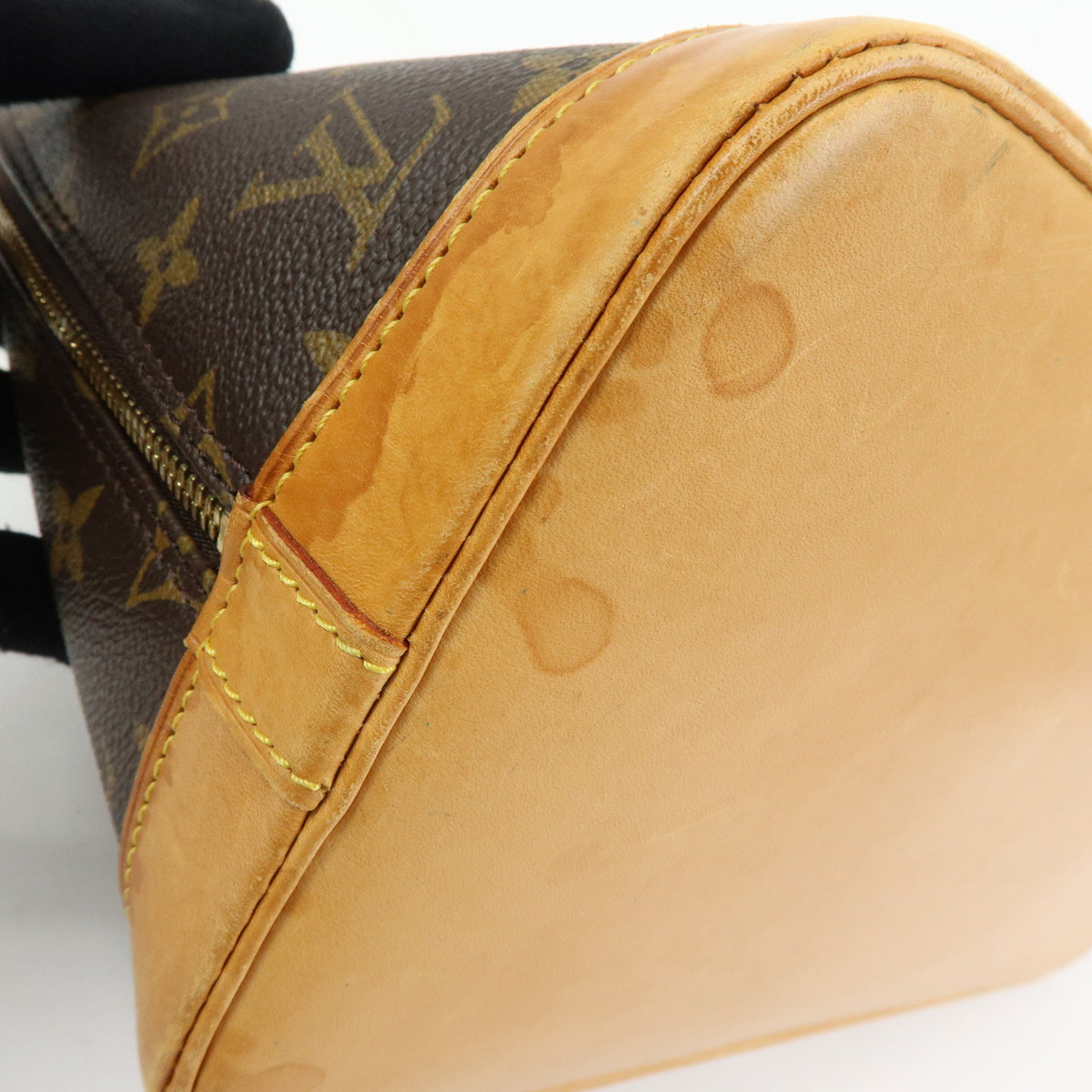 Louis Vuitton Monogram Alma PM Canvas Leather Hand Bag Brown M51130