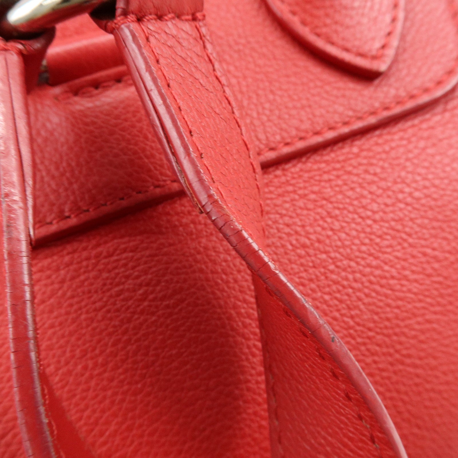 Louis Vuitton Lockme Taurillon Leather Backpack Rucksack Ruby M41818