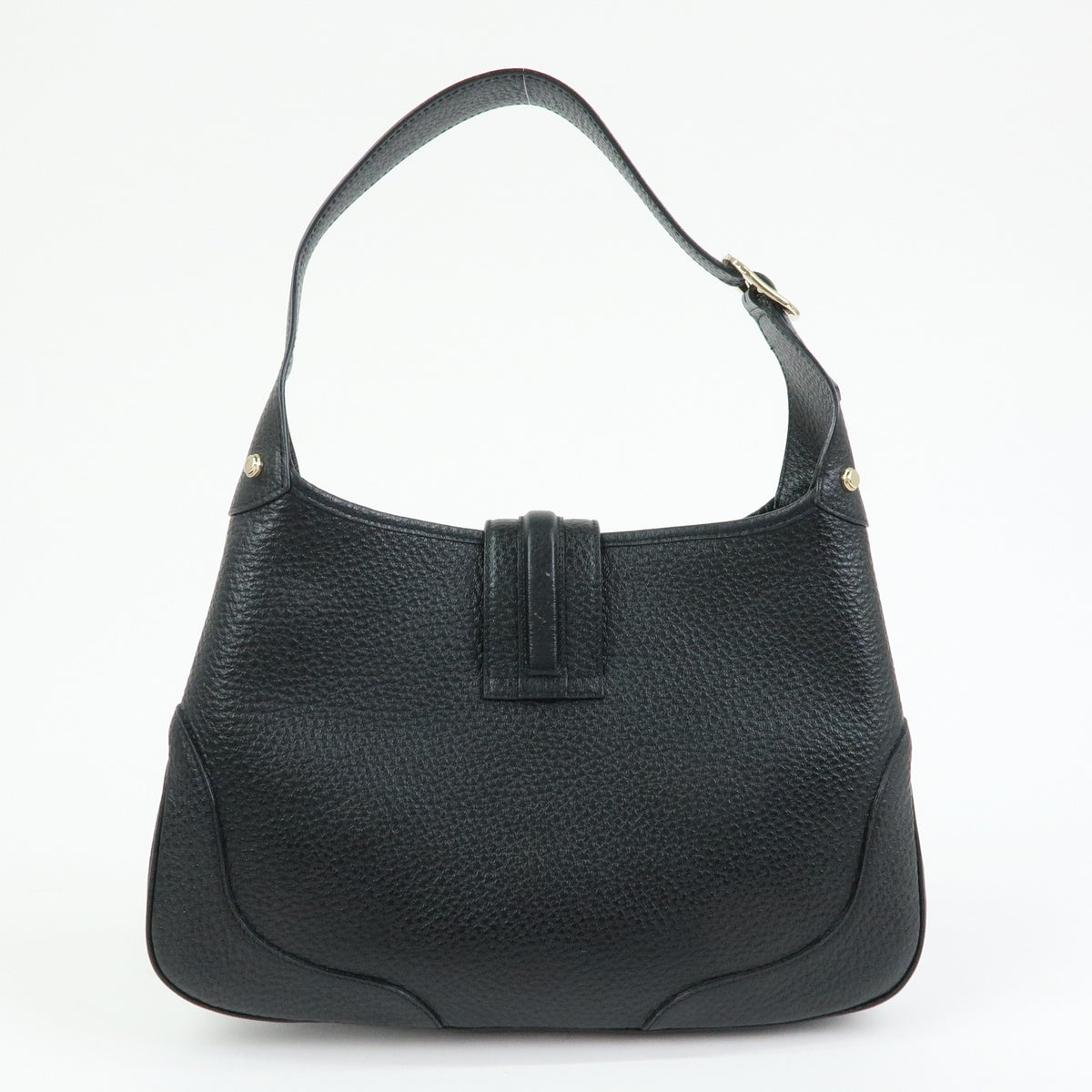 GUCCI Logo Leather Shoulder Bag Hand Bag Black 130779