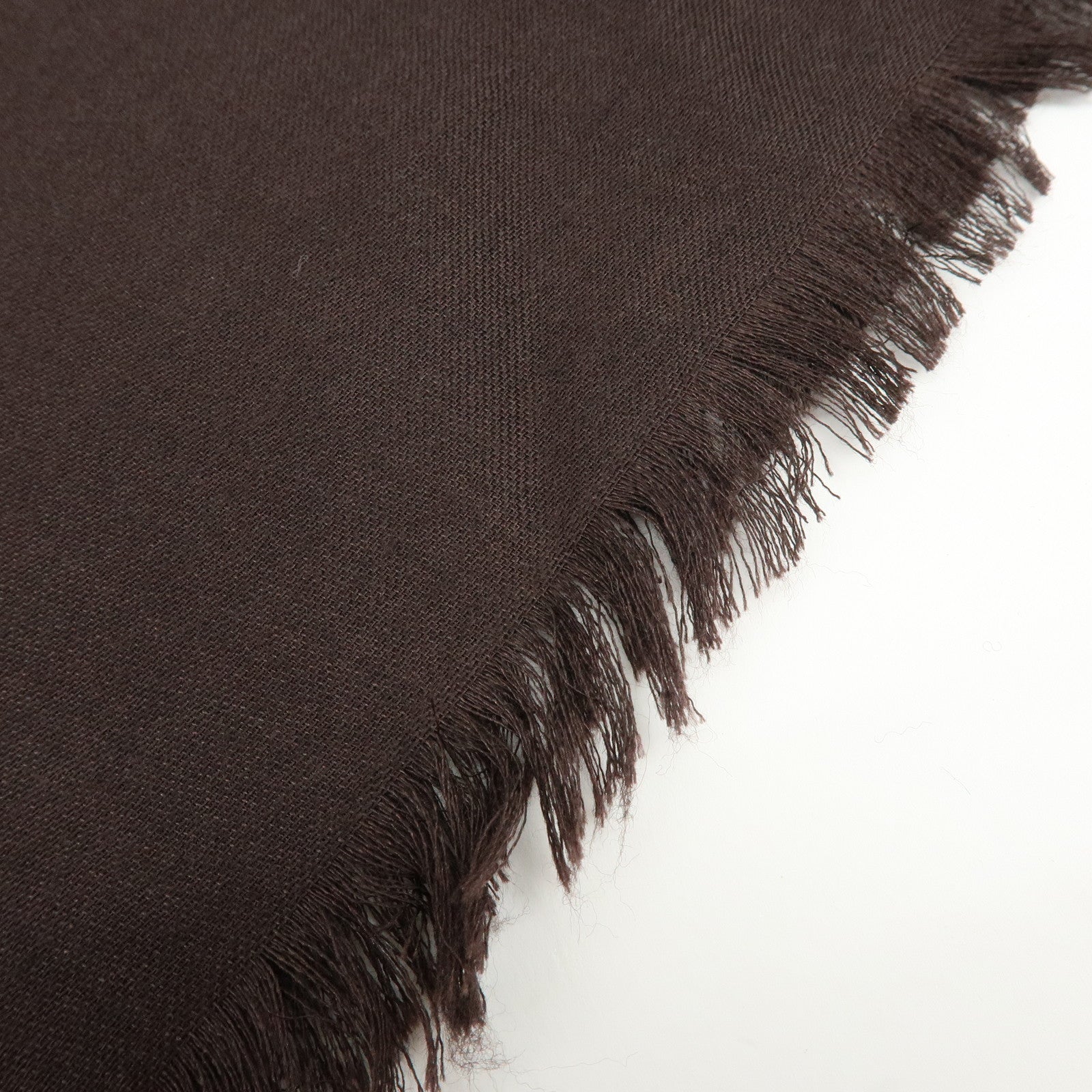 GUCCI GG Monogram Wool Sik Scarf Shawl Dark Brown