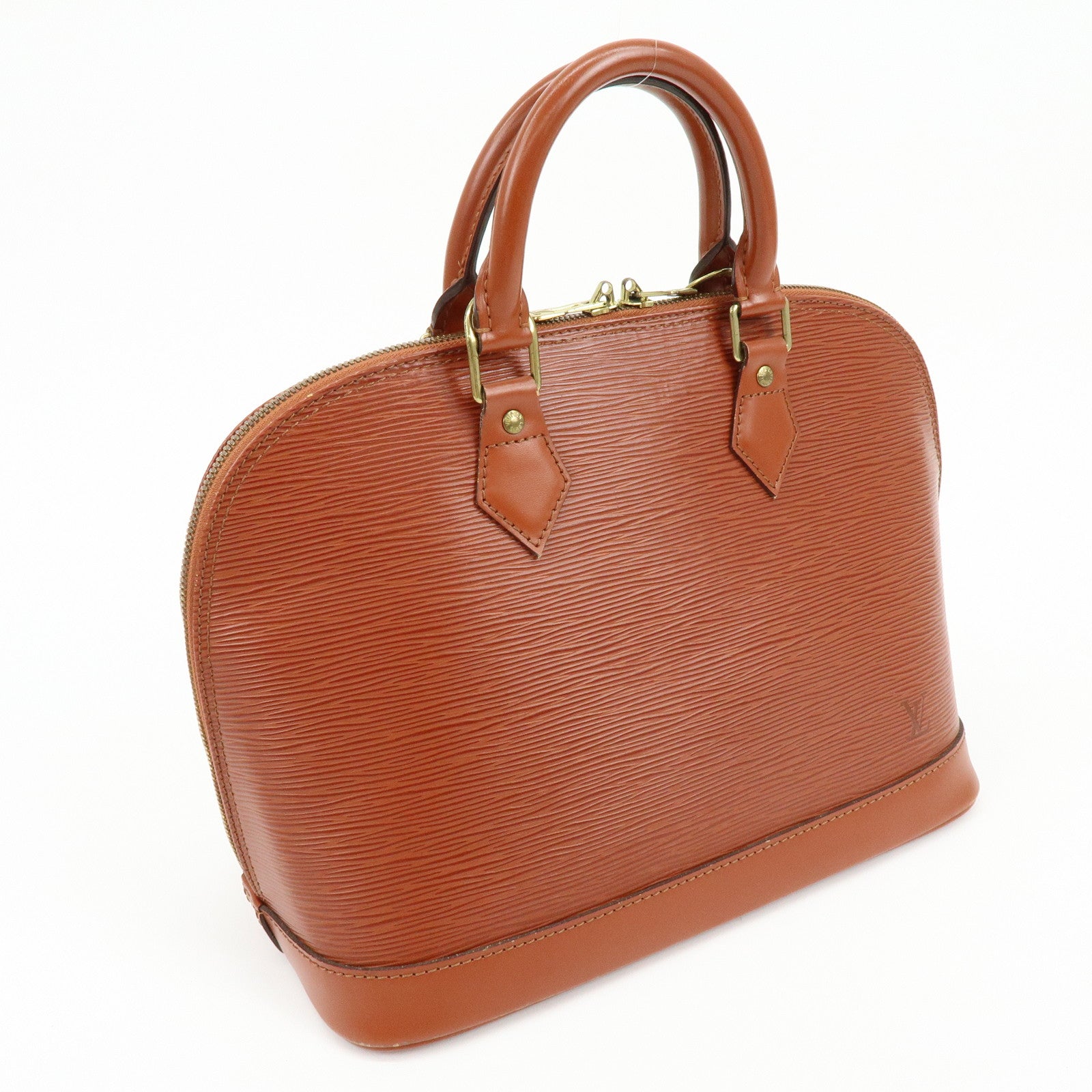 Louis Vuitton Epi Alma PM Leather Hand Bag Kenya Brown M52143