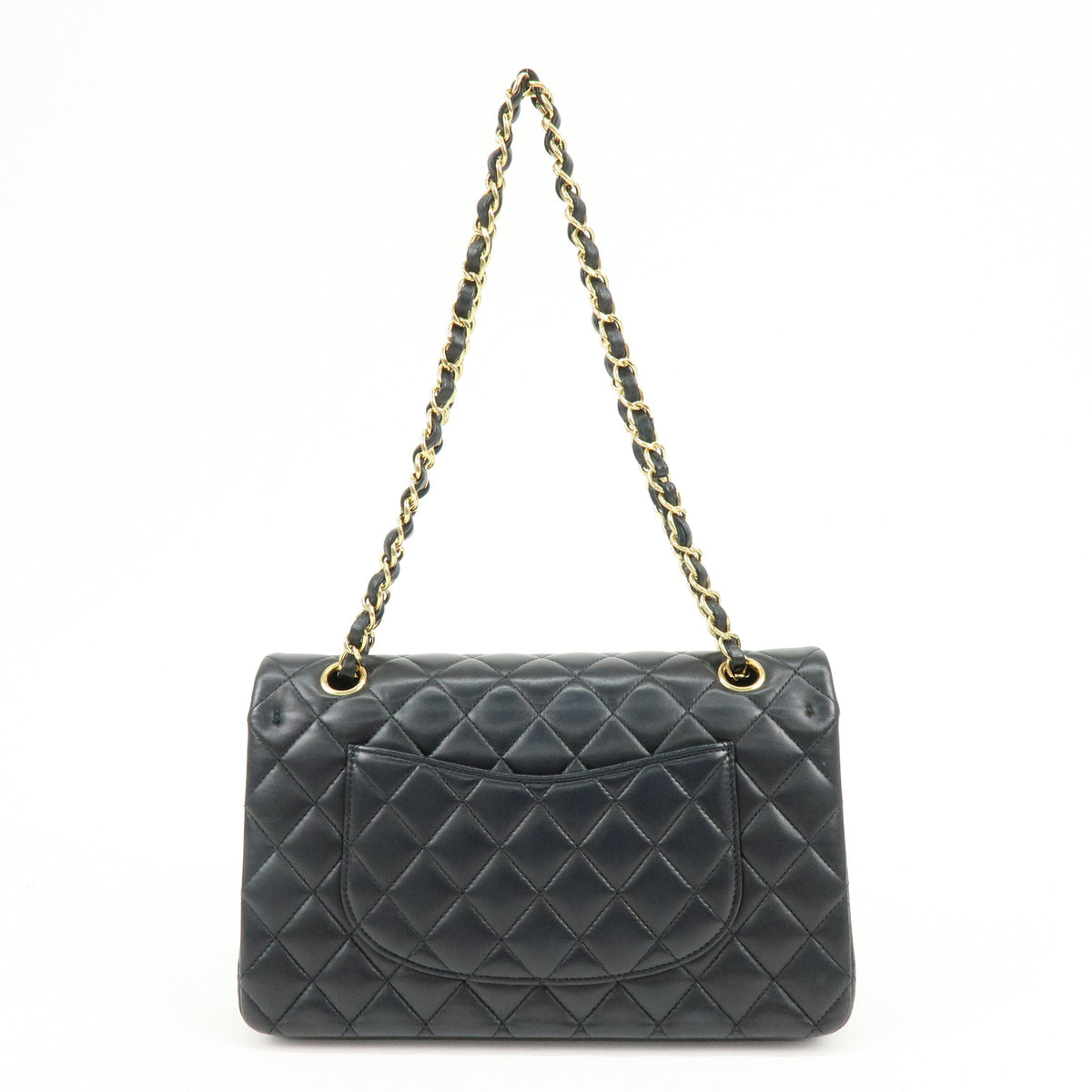 CHANEL Matelasse 25 Lamb Skin Double Flap Chain Shoulder Bag A01112