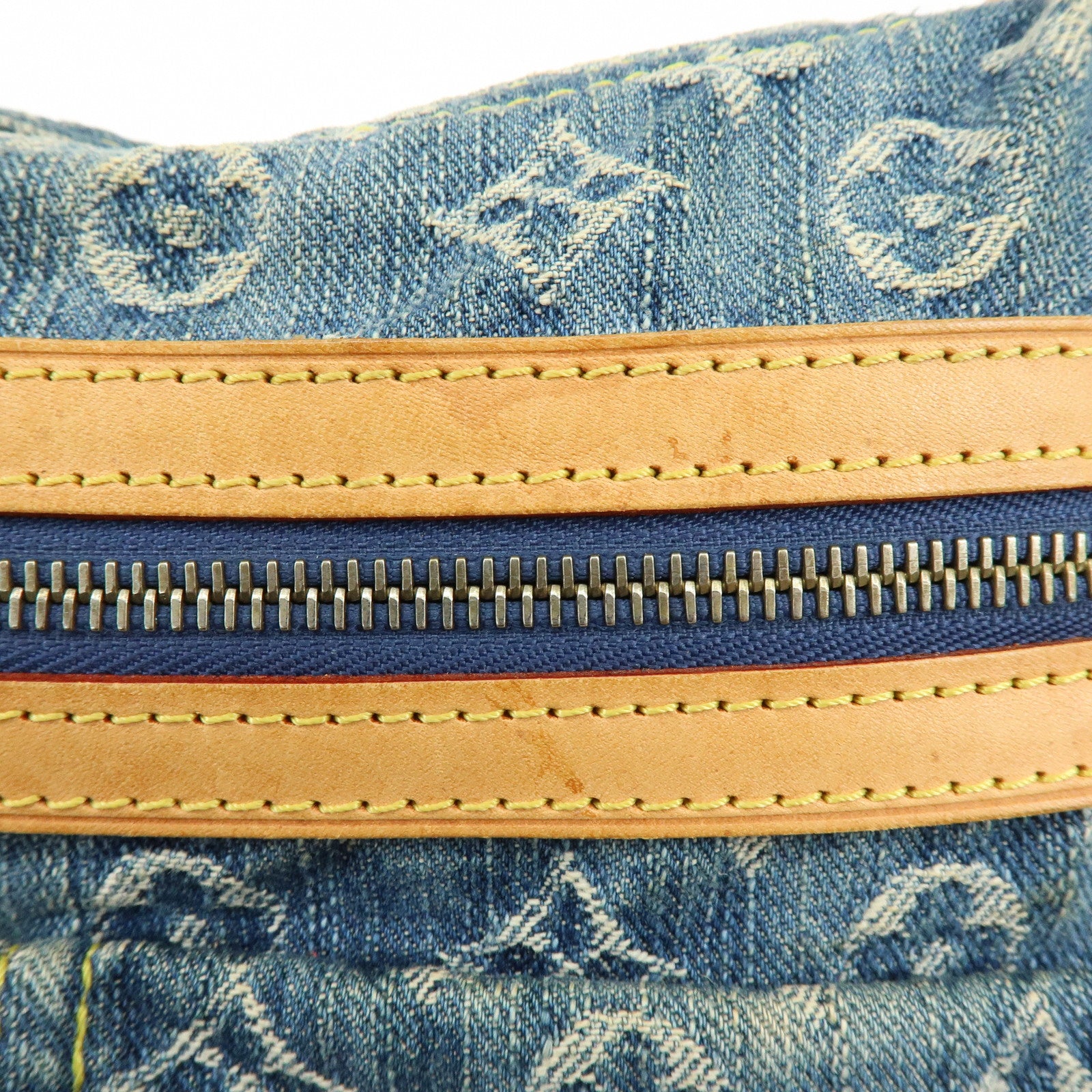 Louis Vuitton Monogram Denim Baggy PM 2Way Bag Shoulder Bag Blue M95049