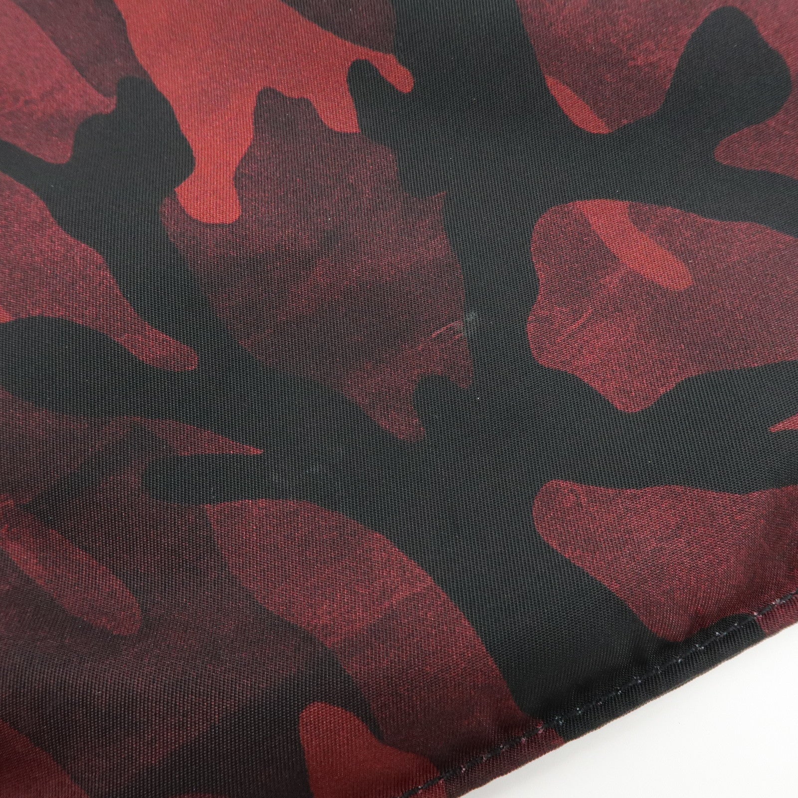 PRADA Triangle Logo Nylon Shoulder Crossbody Bag Camouflage Red BT0978