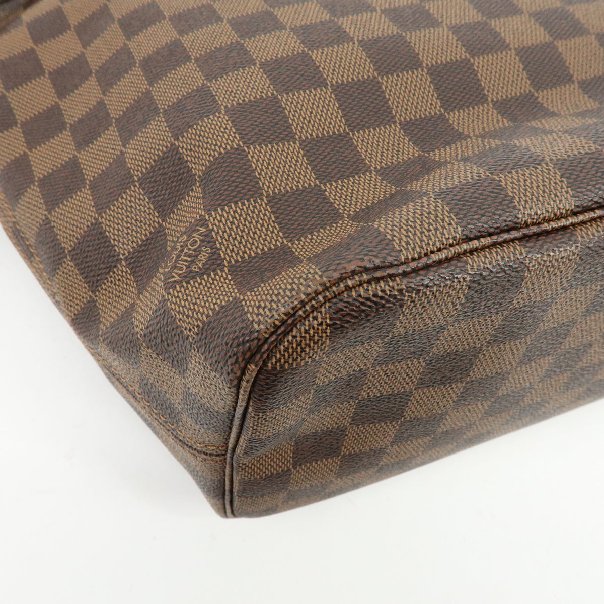 Louis Vuitton Damier Ebene Canvas Leather Neverfull MM Tote Bag N51105