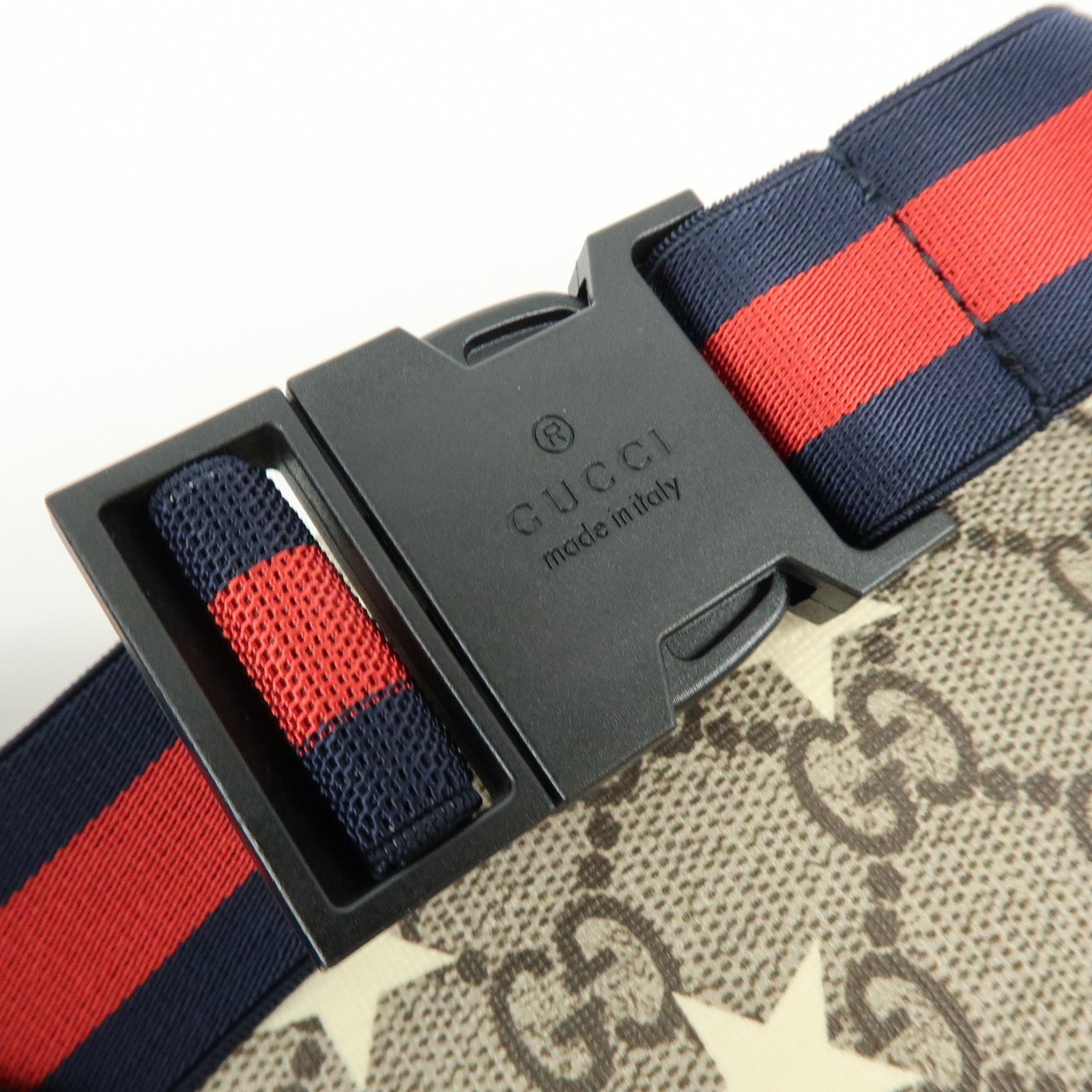 GUCCI Children's GG Supreme Body Waist Bag Beige Star Motif 502095