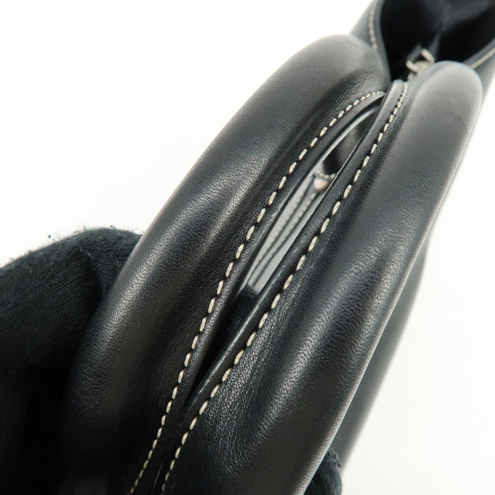 CELINE Boogie Bag Leather Hand Bag Tote Bag Black