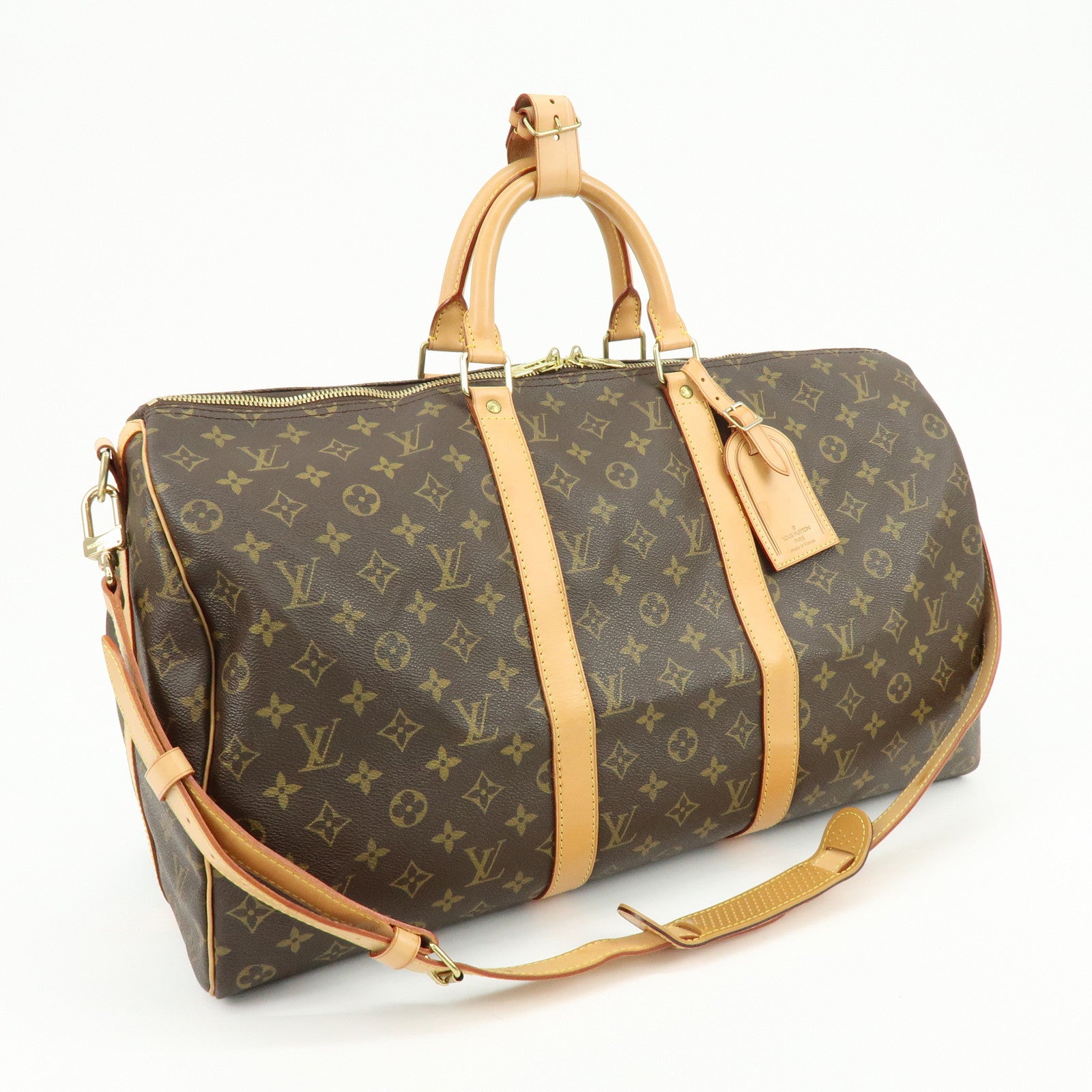 Louis Vuitton Monogram Keep All Bandouliere 50 Boston Bag M41416