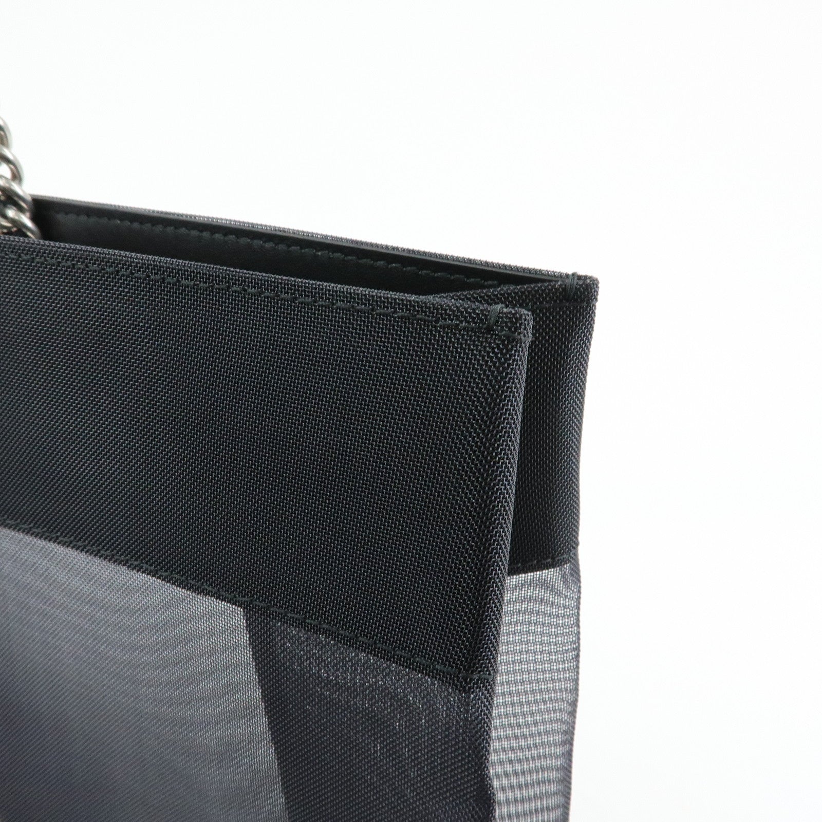 BALENCIAGA Duty Free Mesh Leather Tote Bag  Shoulder Bag Black 535269