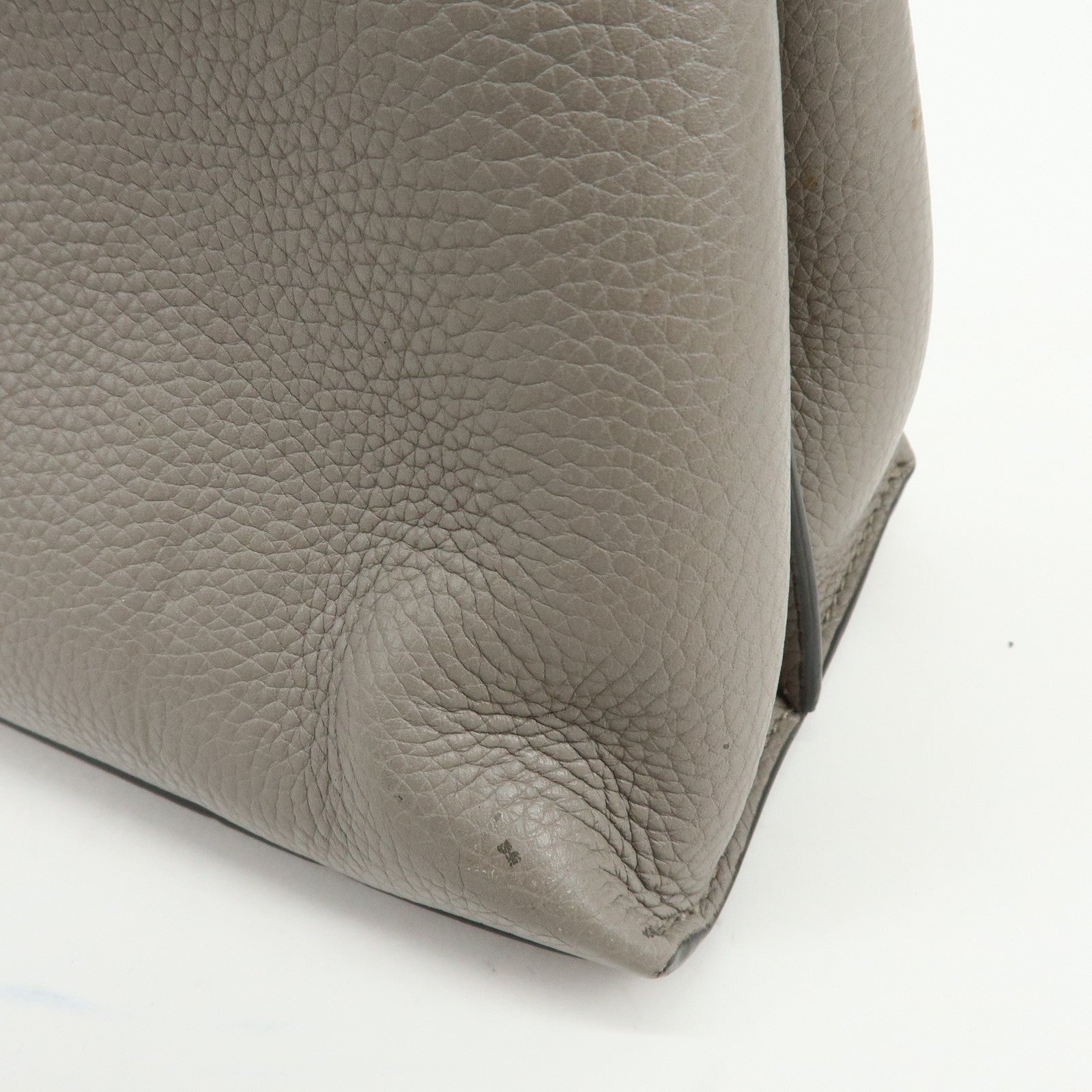GUCCI Bamboo Leather 2WAY Bag Shoulder Bag Grey 392013