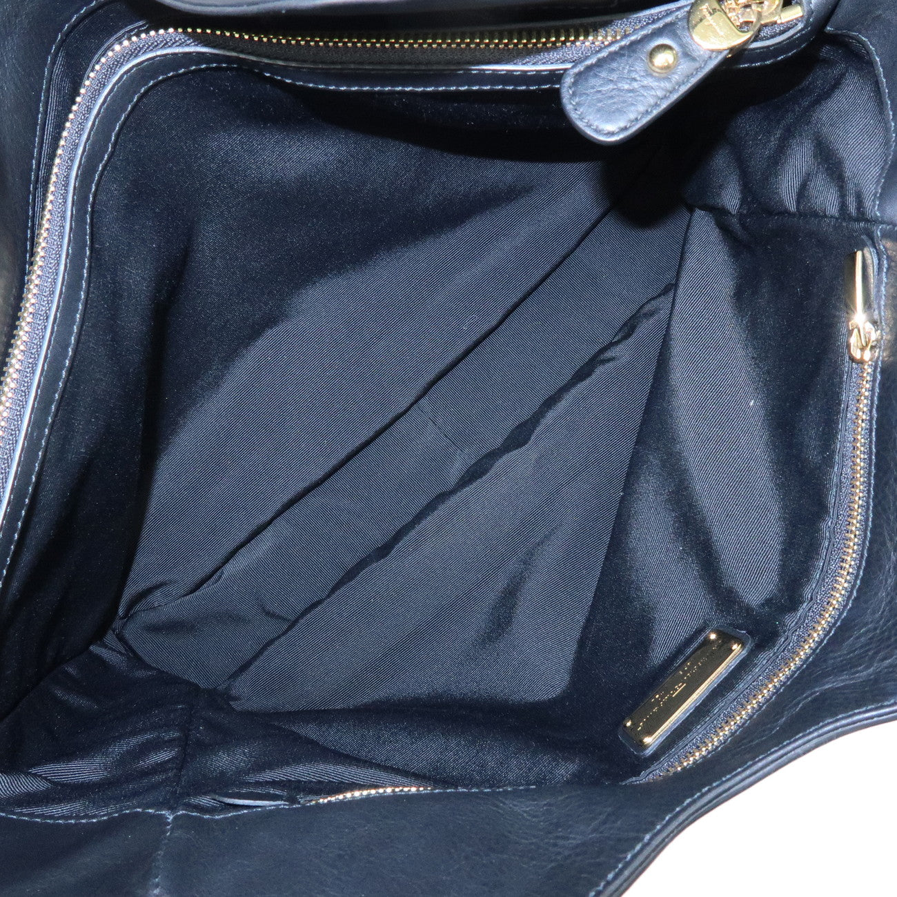 Ferragamo Gancini Leather Chain Shoulder Bag Hand Bag Black