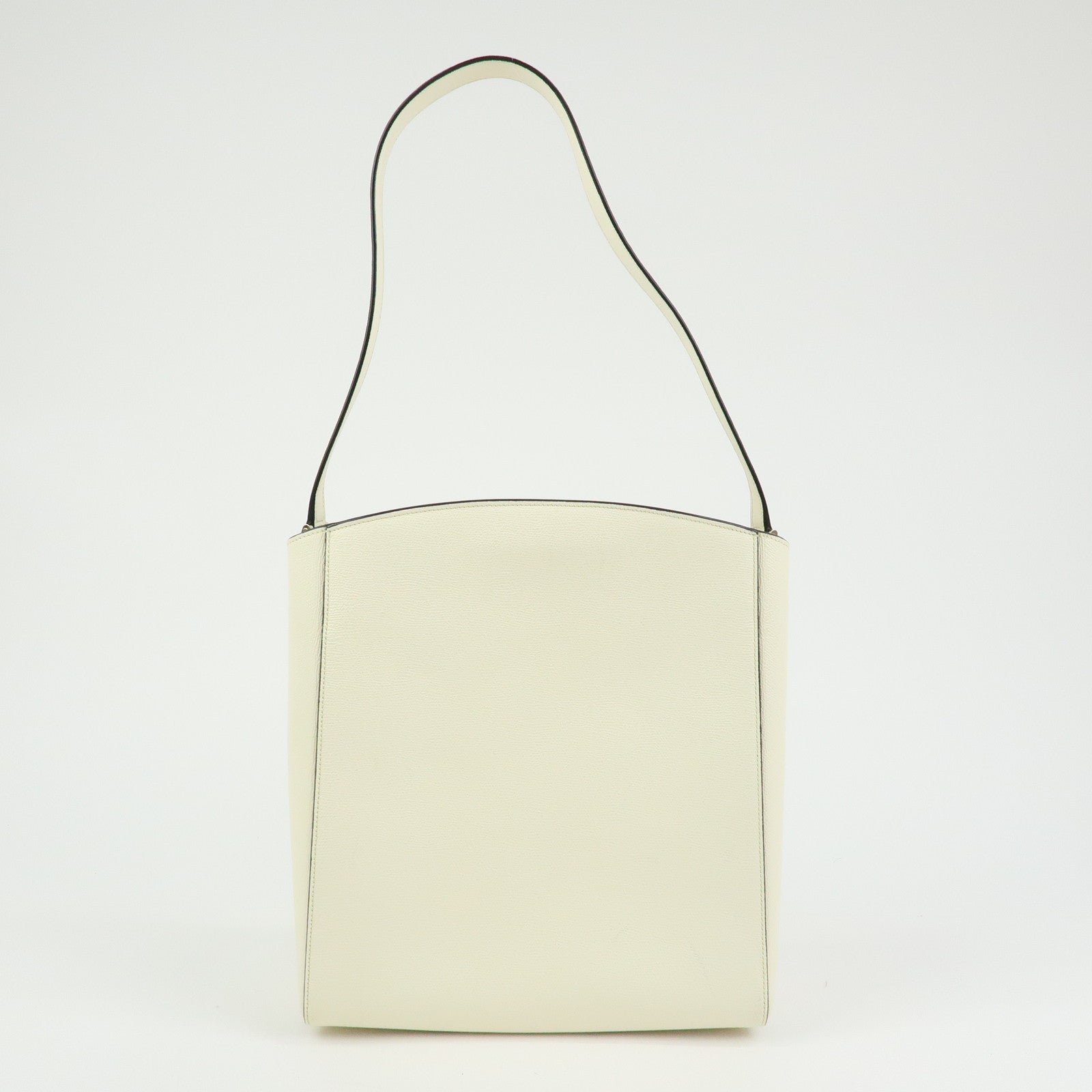 Valextra Brera Calf Leather Shoulder Bag Hand Bag White