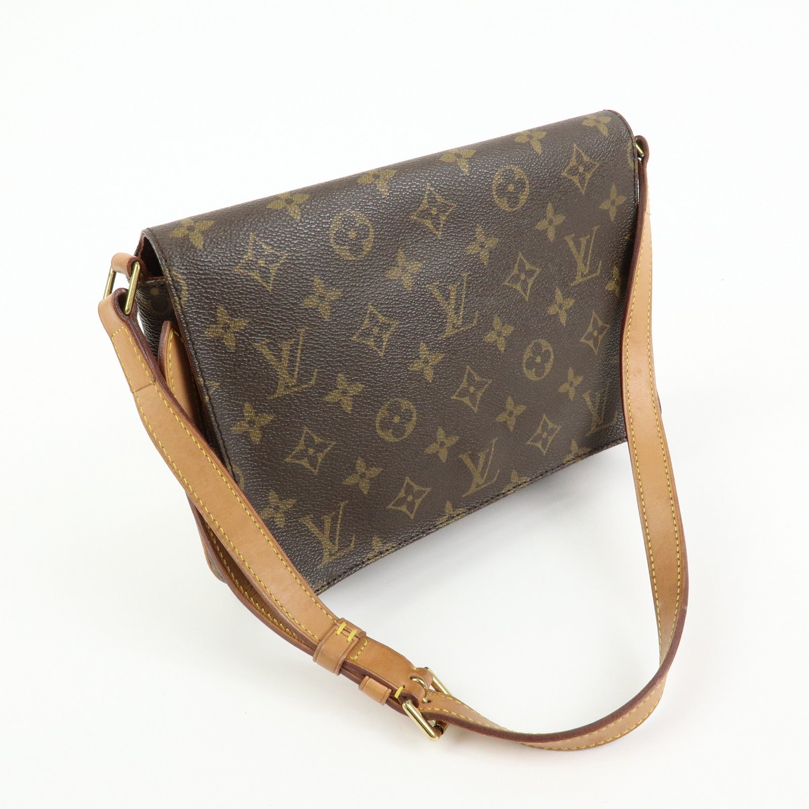 Louis Vuitton Monogram Musette Tango Short Shoulder Bag Brown M51257