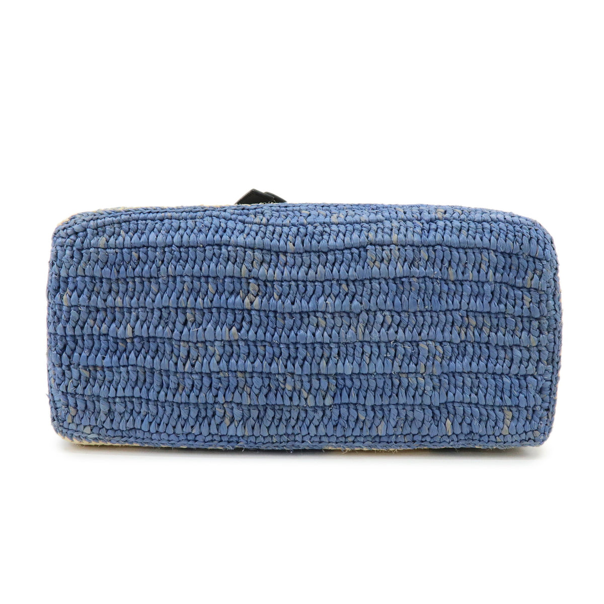 LOEWE Puzzle Bag Small Paulas Ibiza Raffia Leather 2Way Hand Bag Blue