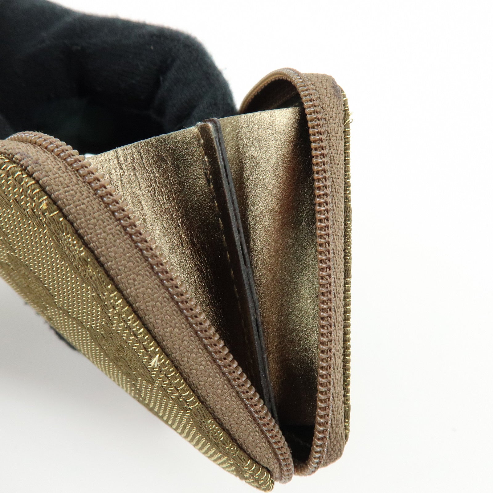 GUCCI GG Canvas Compact Coin Case Coin Purse Brown Khaki 030・0416