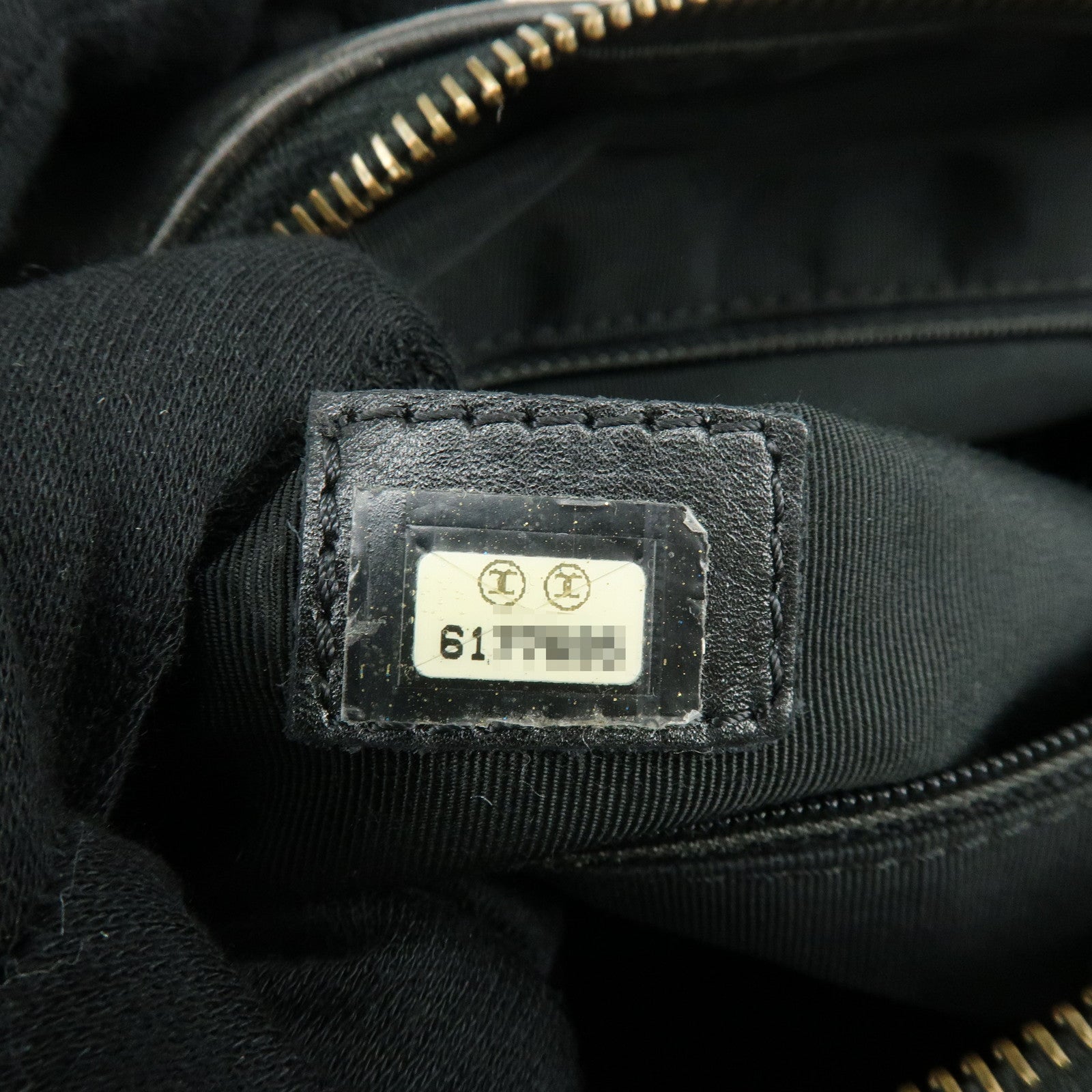 CHANEL Wild Stitch COCO Mark Calf Skin Hand Bag Boston Bag Black A14692