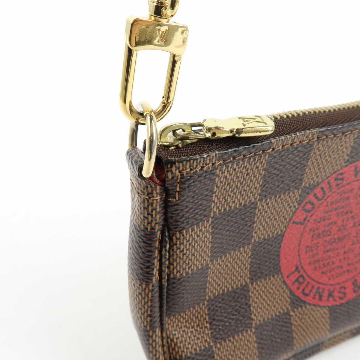 Louis Vuitton Damier T&B Mini Pochette Accessoires Pouch Brown N58011