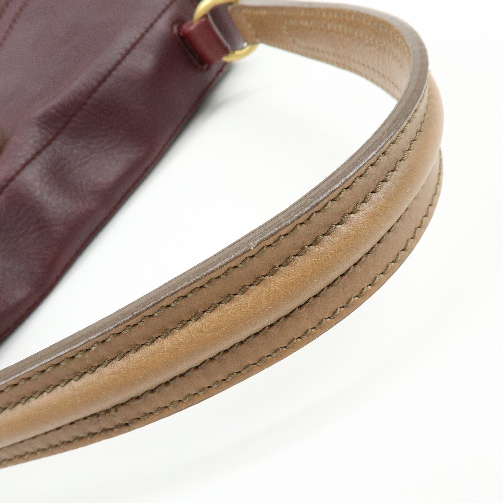SAINT LAURENT PARIS Baby Cabas Leather Hand Bag Boudreaux Beige