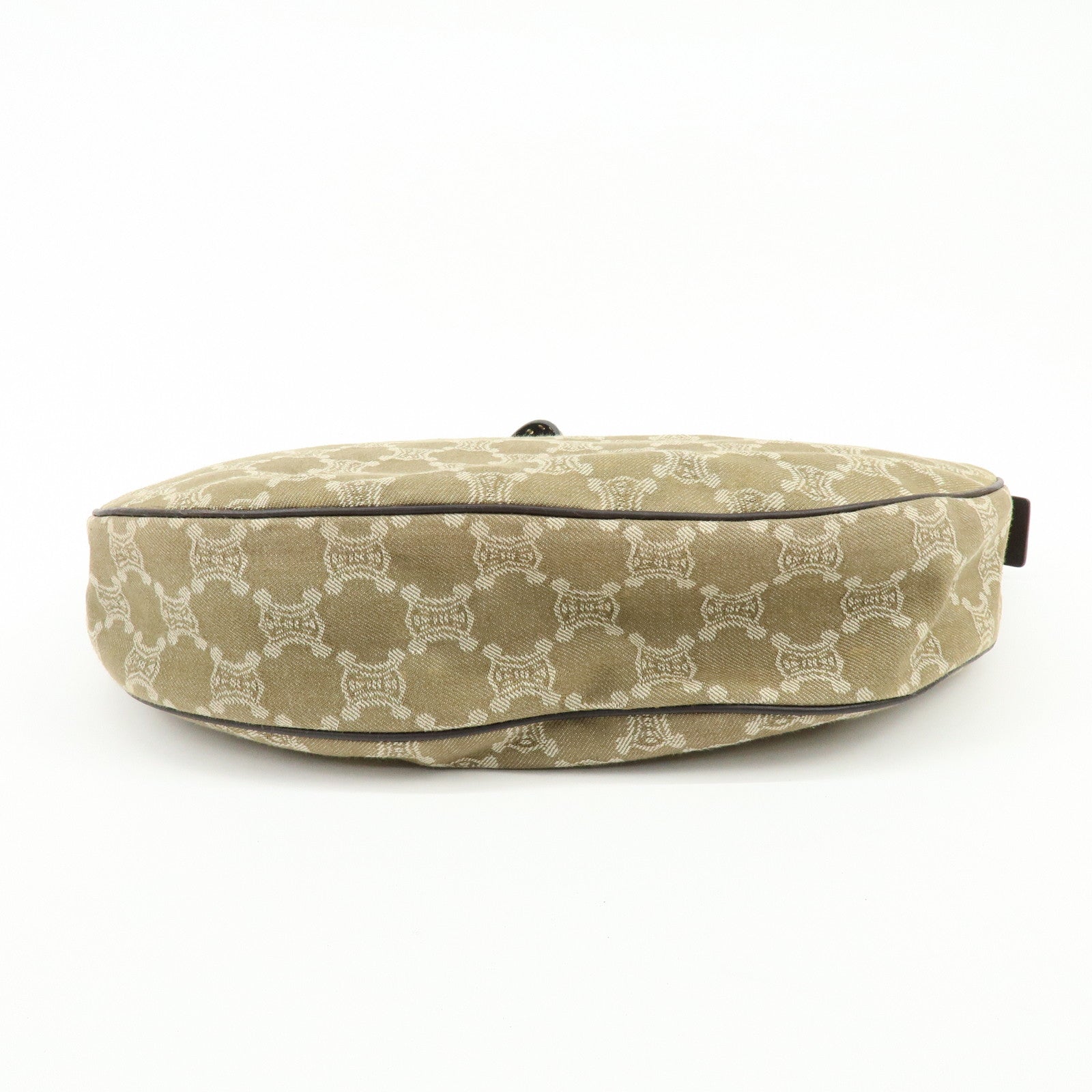 CELINE Macadam Canvas Leather Shoulder Bag Crossbody Bag Beige