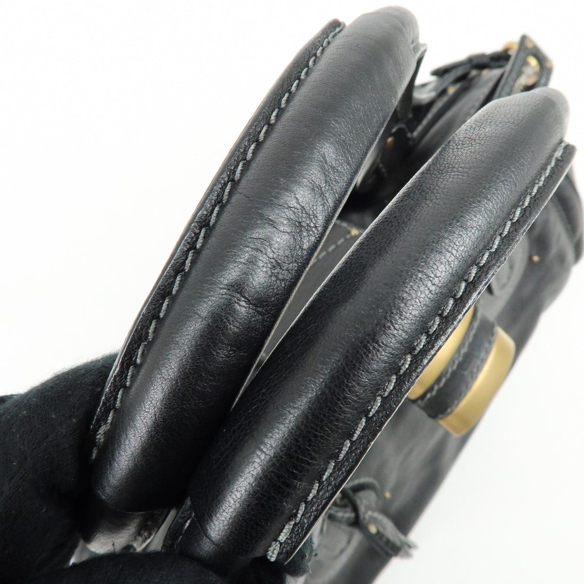 Chloe Paddington Leather Hand Bag Shoulder Bag Black